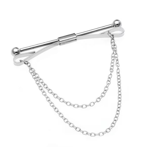 Kragpinne Silver med kedja - 2