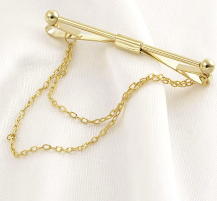 Kragpinne Guld med kedja - 2