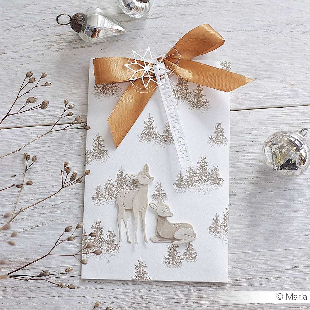 ALEXANDRA RENKE -Stanze 'Schichttier Rehkitz 2' Die 'Layer Animal Deer Kit 2' - 2