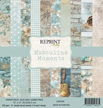  Reprint Masculine Moments Collection 12"x12"