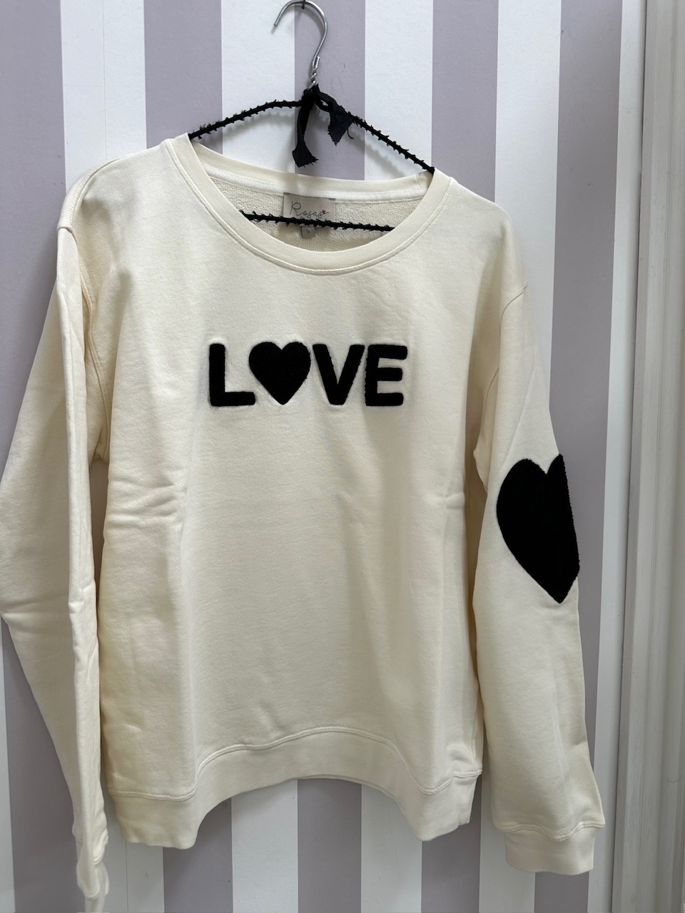 Sweatshirt love Snowwhite with black classic