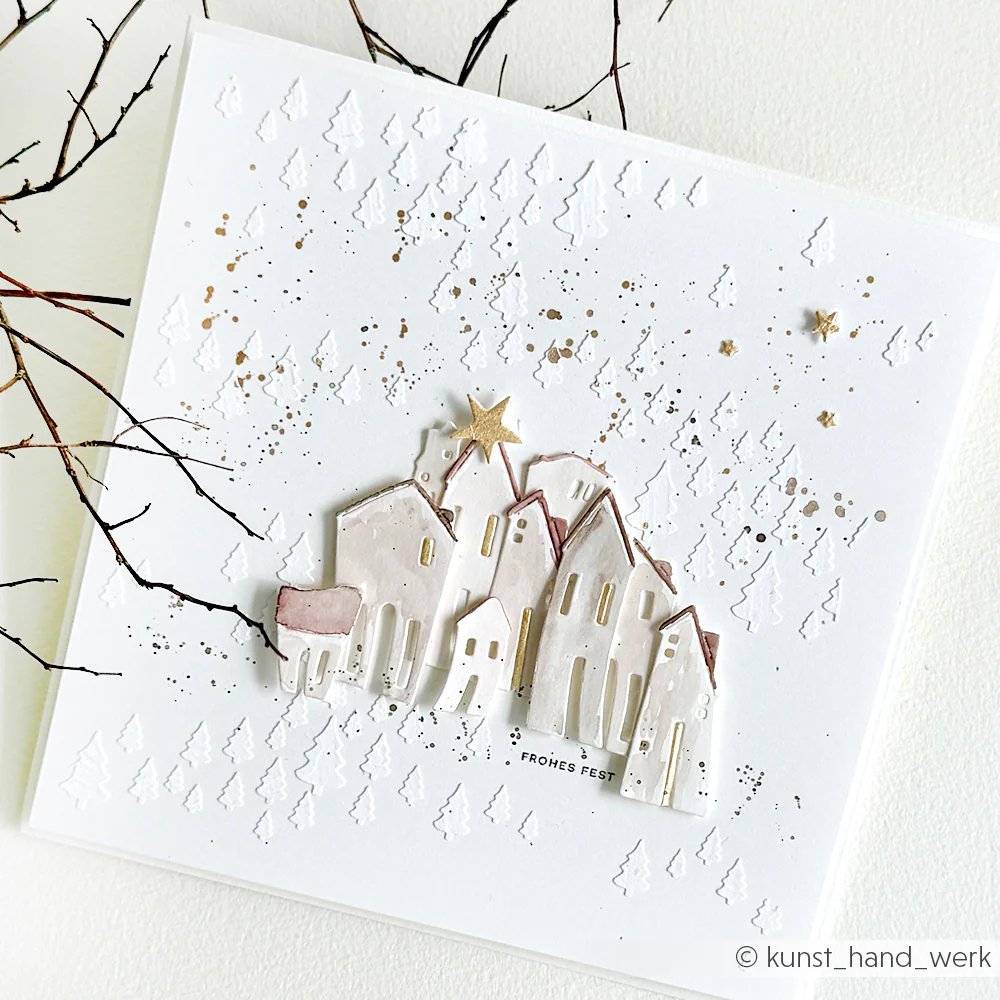 ALEXANDRA RENKE-Stencil 'Joyful fir landscape' - 4