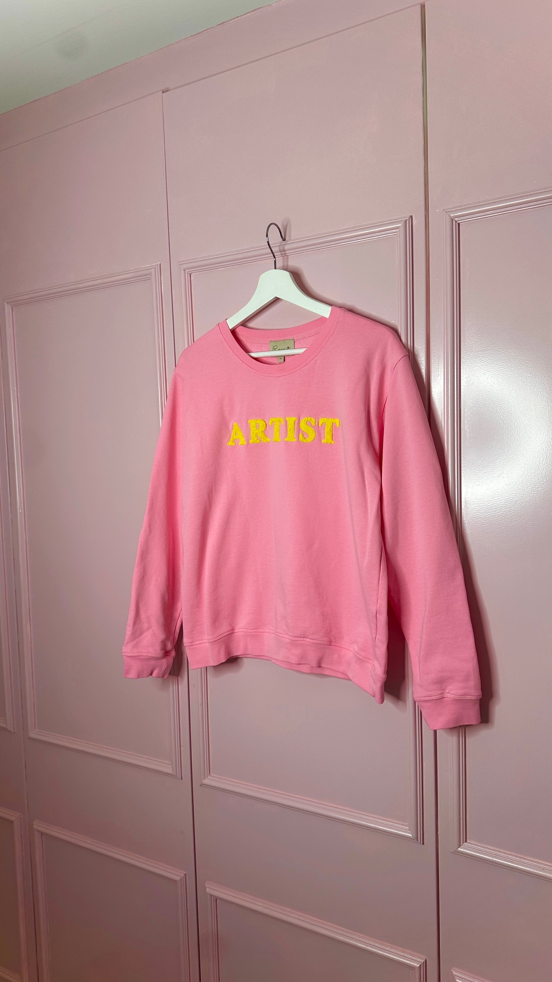Sweatshirt artist auora pink with yellow - 2