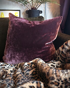 Kuddfodral 60x60 - Velvet Bordeaux