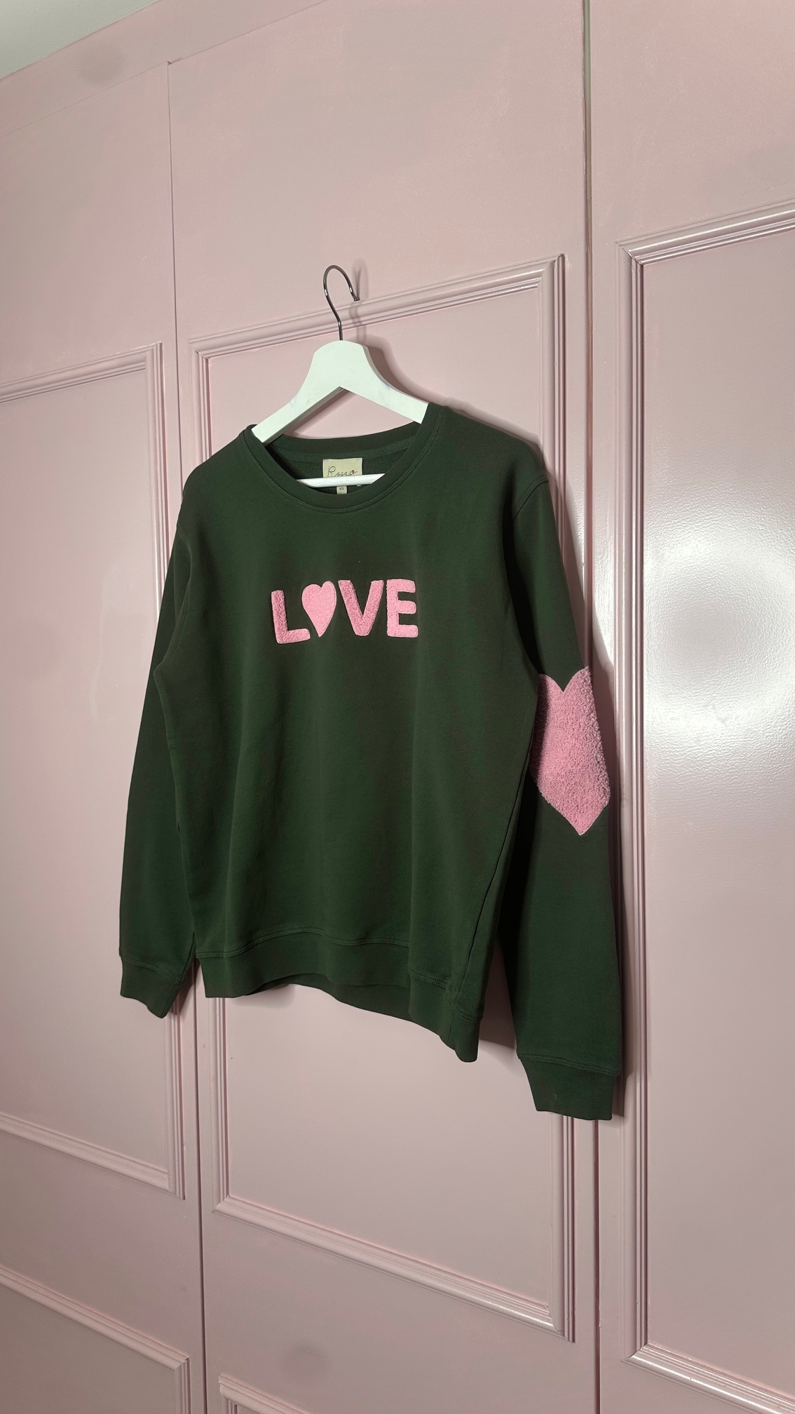 Sweatshirt love black forrest army with rose embroidery classic - 2