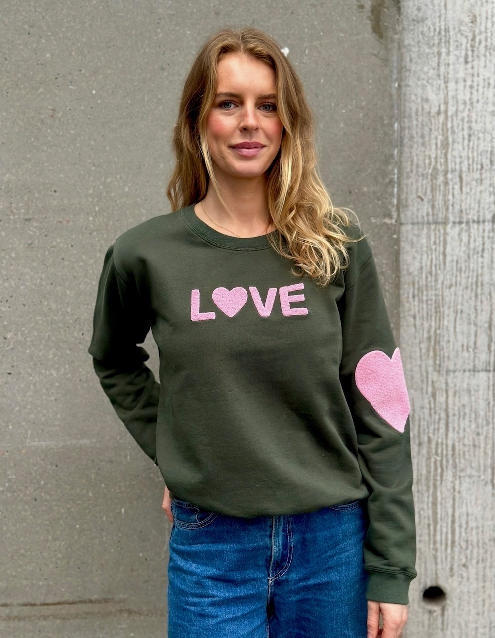 Sweatshirt love black forrest army with rose embroidery classic - 5