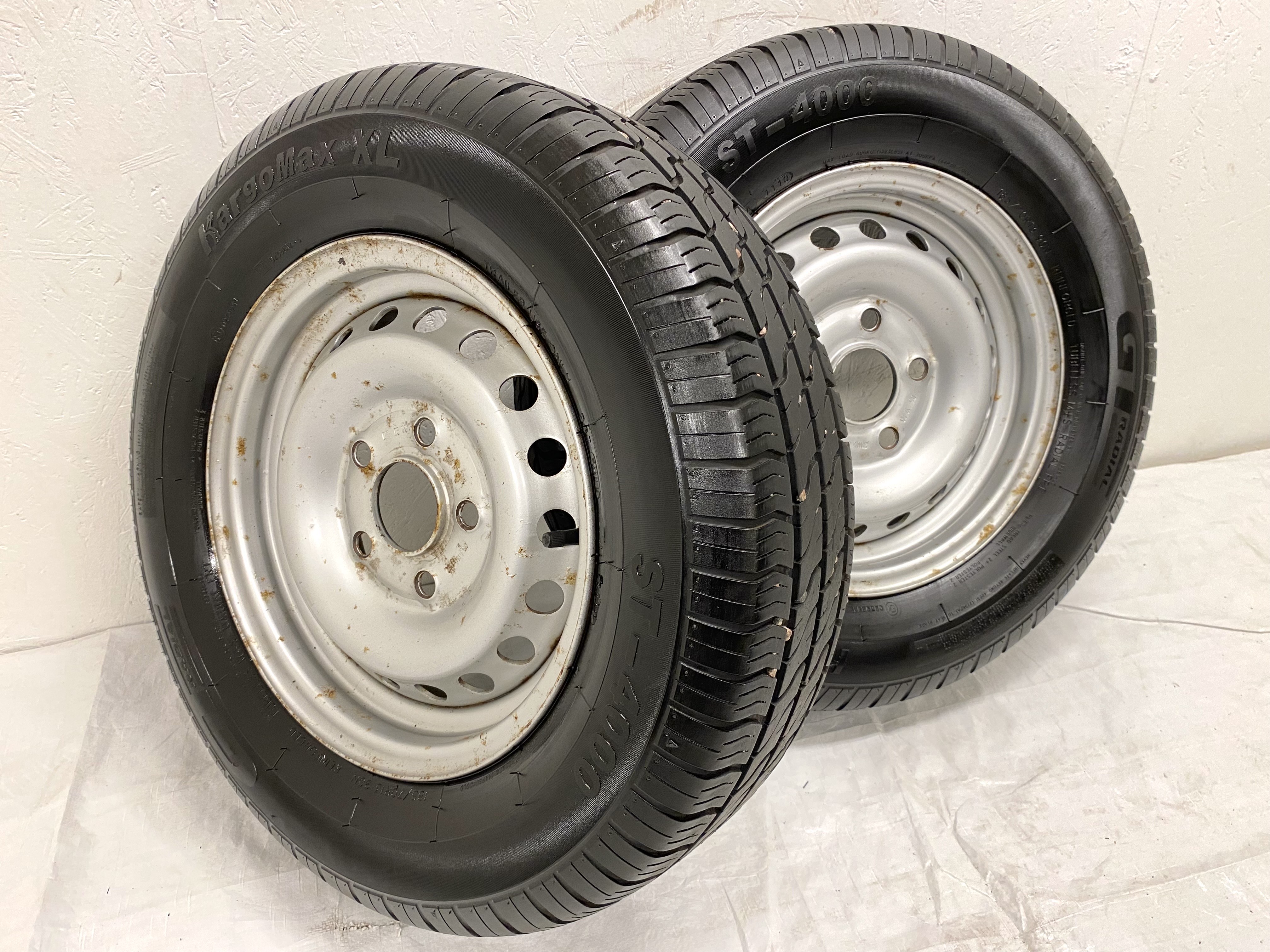 Kompletta Sommarhjul 2 st | SLÄP 5x112 4.5x13 ET30 63.4 + 185/70 R13 90N GT Radial ST-4000 KargoMax XL | V11-2010 | 5.5|5.5 mm