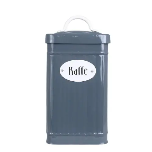 Plåtburk till kaffe Hugo Blå rektangulär