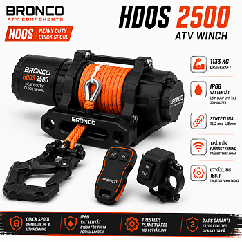 Bronco HDQS 2500 lbs ATV Vinsch med Syntetlina 