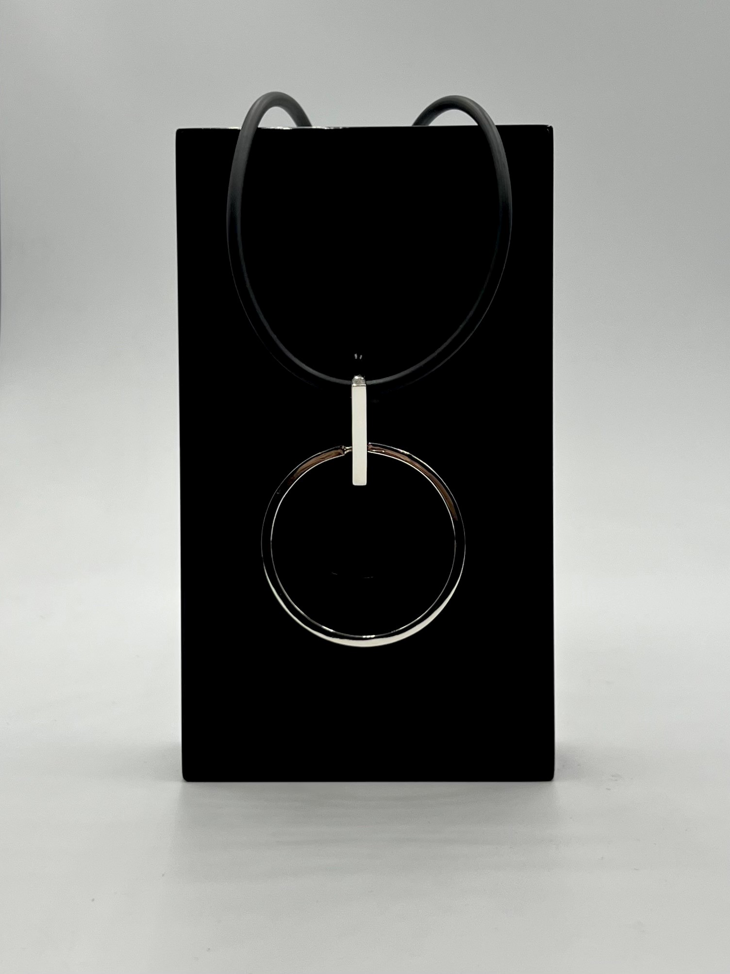 Halsband Exign stav och cirkel handgjort silver - 3