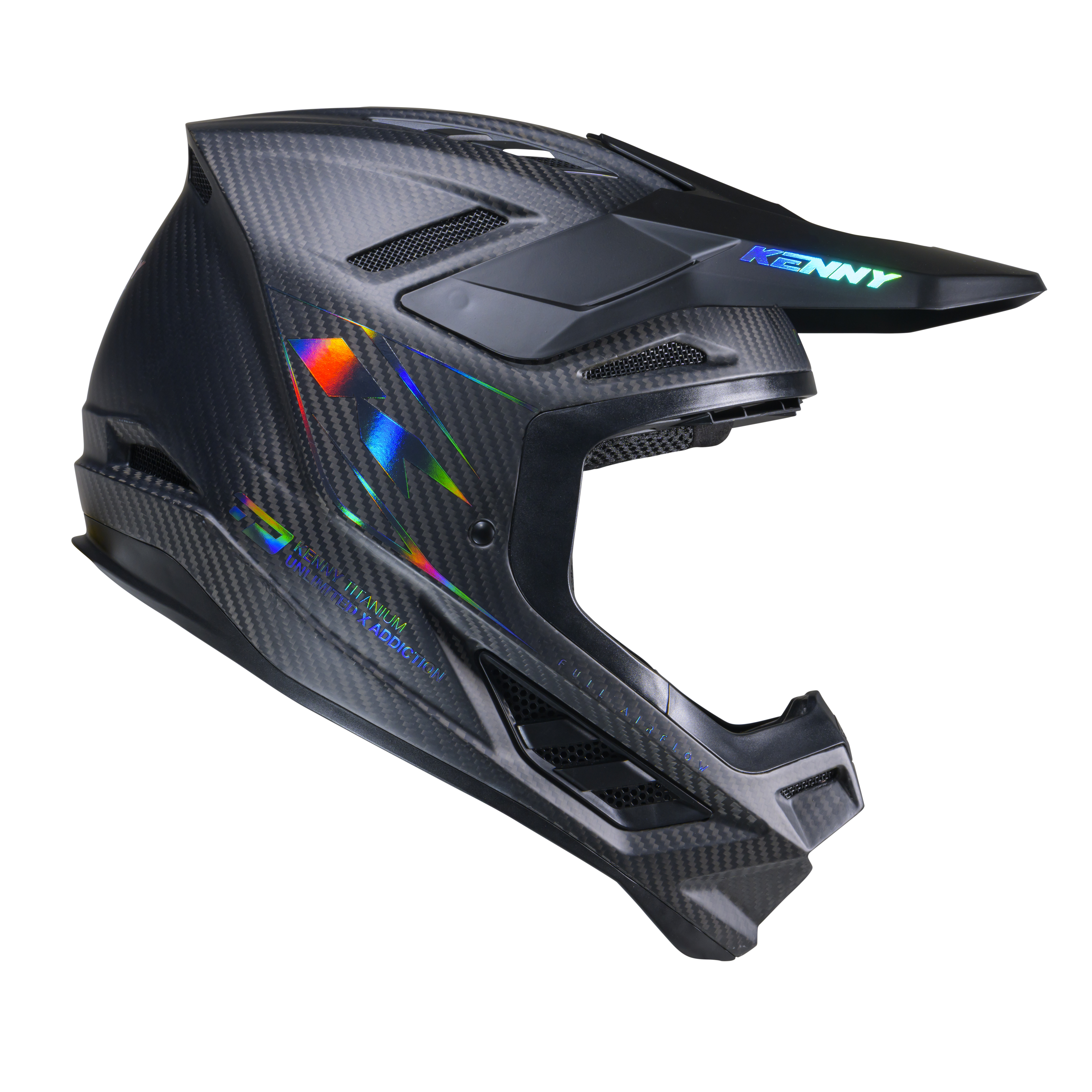 KENNY TITANIUM CARBON HELMET CARBON MATT HOLOGRAPHIC - 2