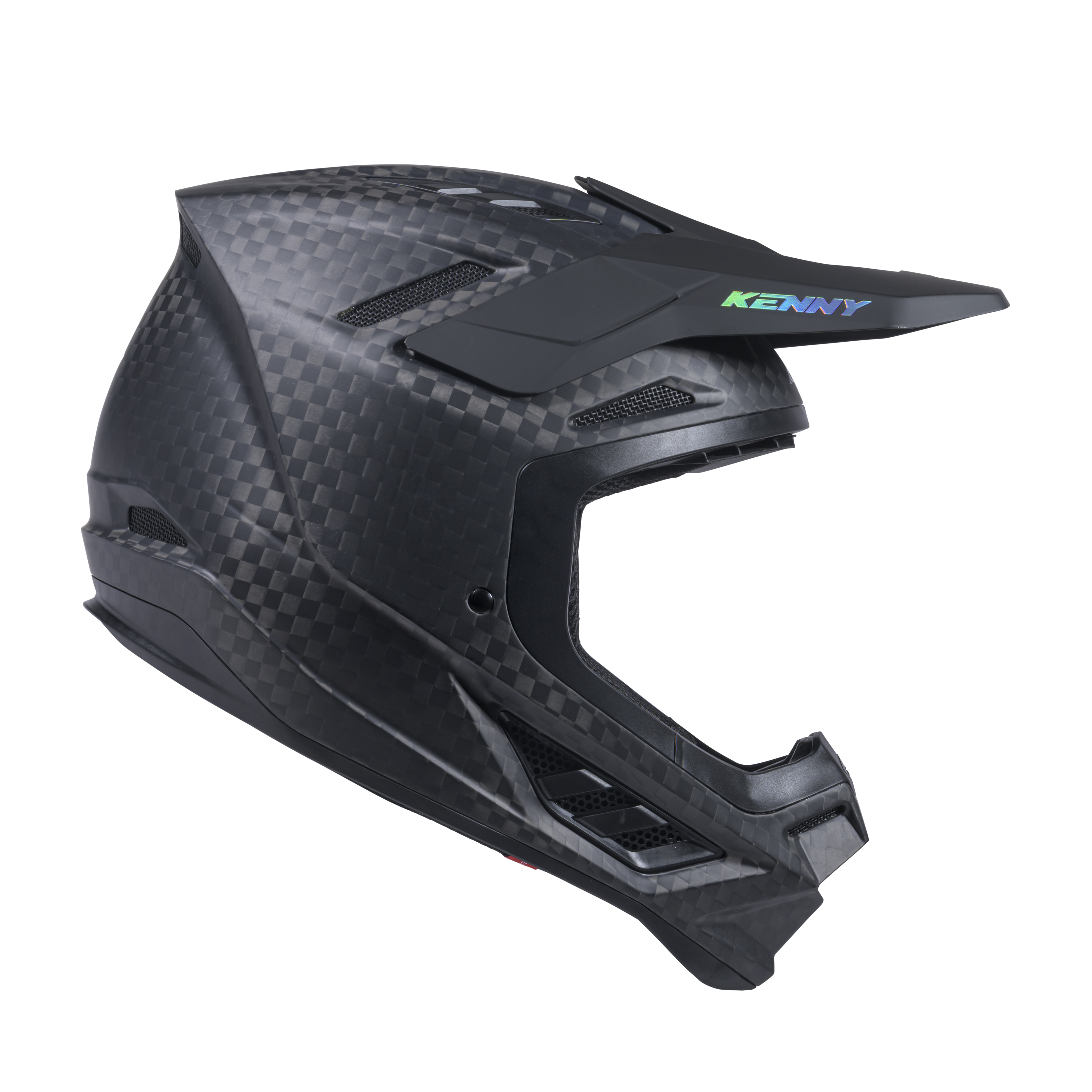 KENNY TITANIUM CARBON HELMET BIG CARBON MATT HOLOGRAPHIC - 2