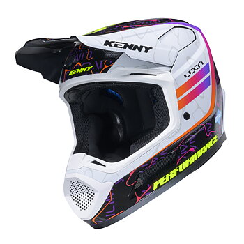 KENNY PERFORMANCE HELMET GRAPHIC + WAVE BLACK WHITE