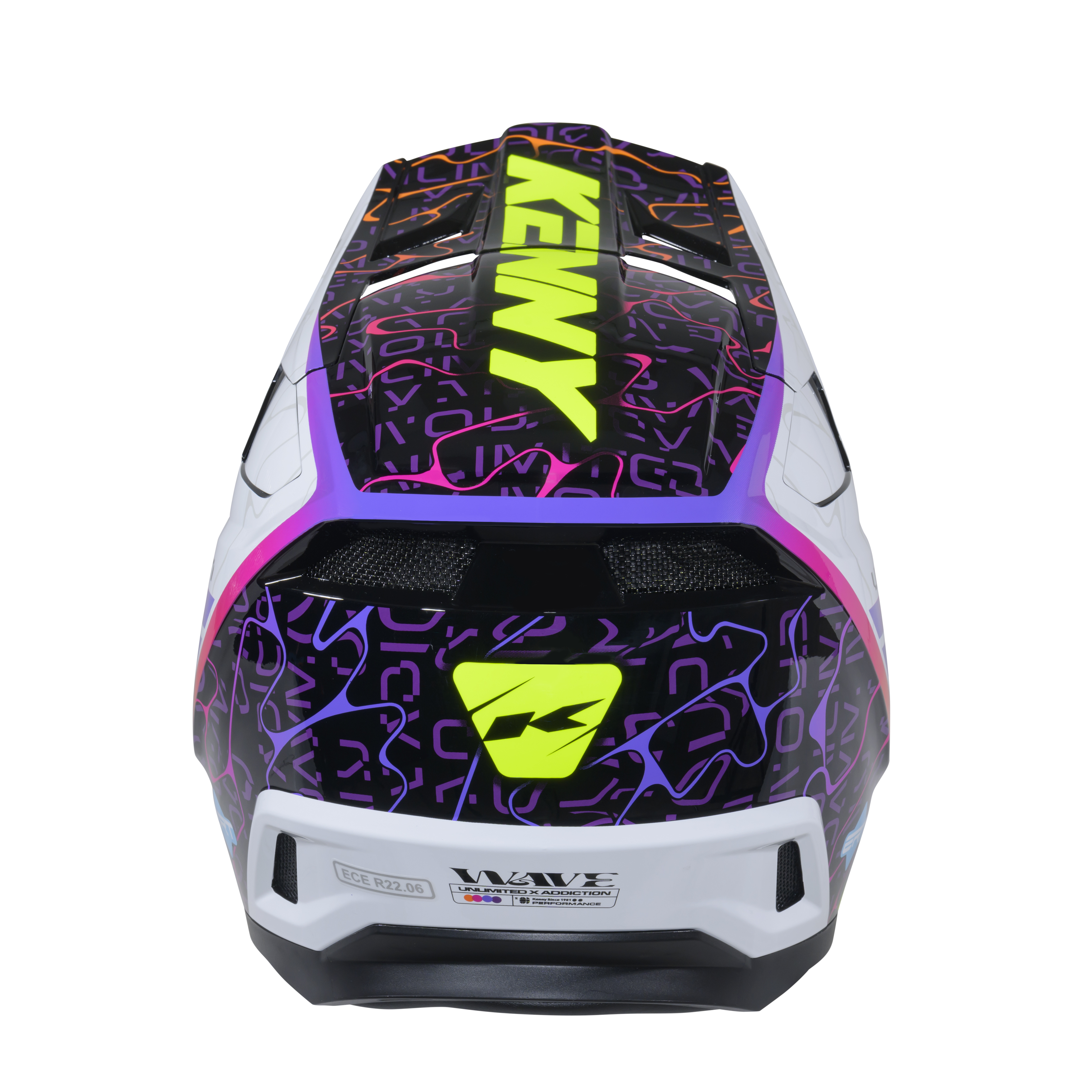 KENNY PERFORMANCE HELMET GRAPHIC + WAVE BLACK WHITE - 3