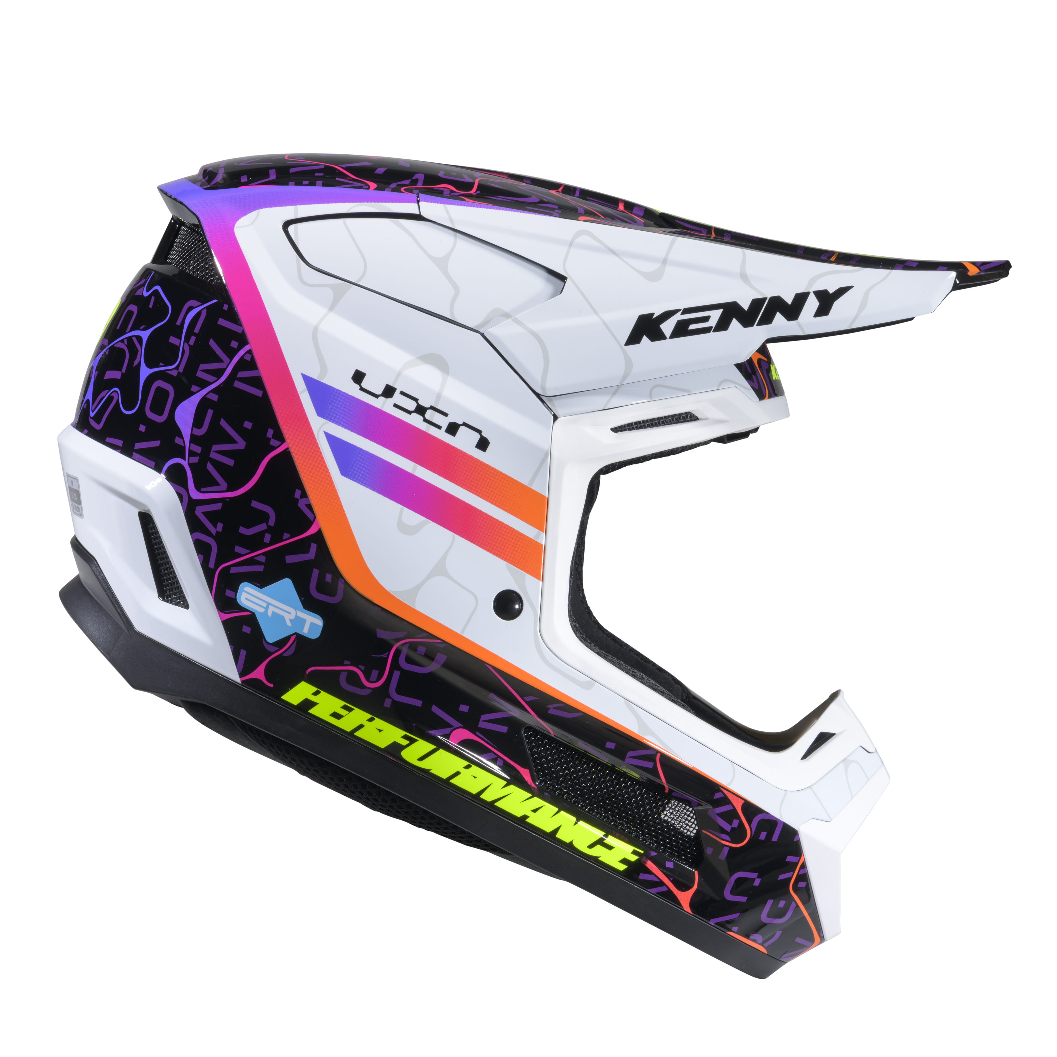 KENNY PERFORMANCE HELMET GRAPHIC + WAVE BLACK WHITE - 2