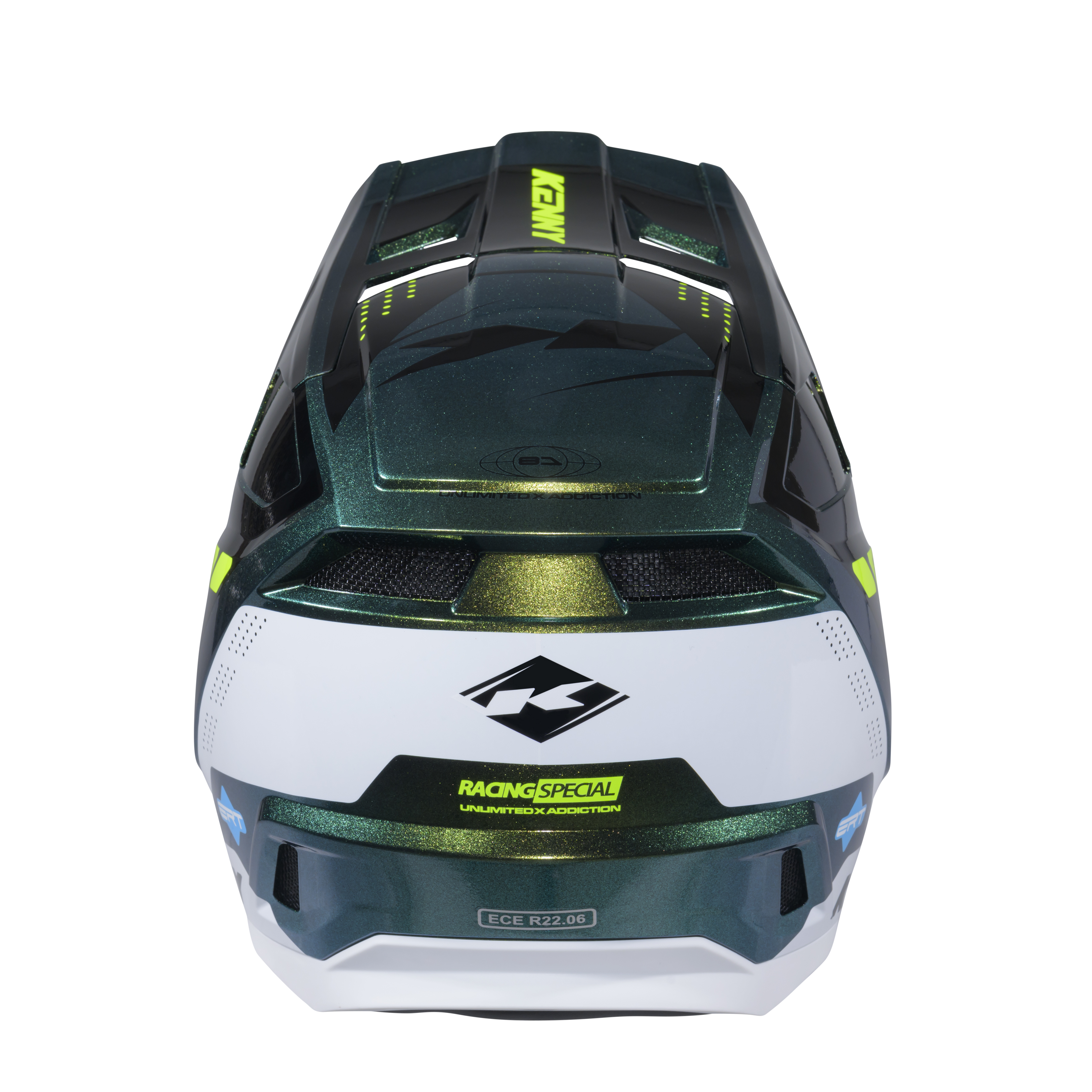 KENNY PERFORMANCE GRAPHIC HELMET GREEN DIAMOND RACING SPE - 3
