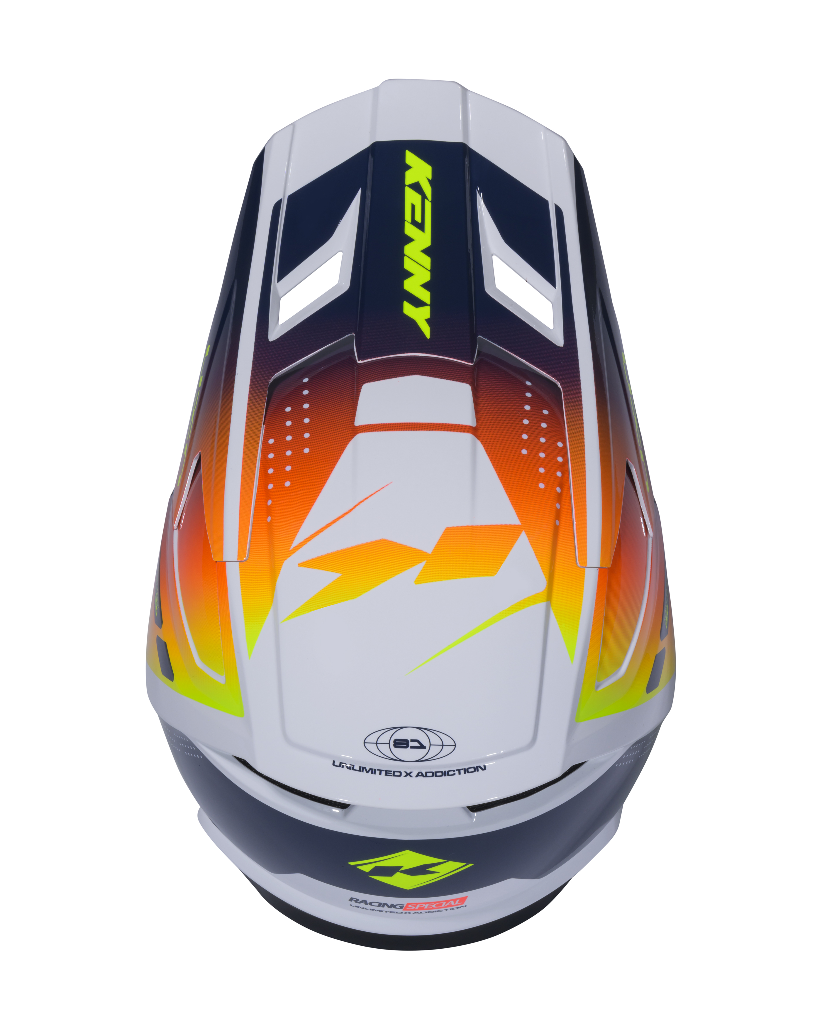 KENNY PERFORMANCE GRAPHIC HELMET NAVY ORANGE RACING SPE - 4