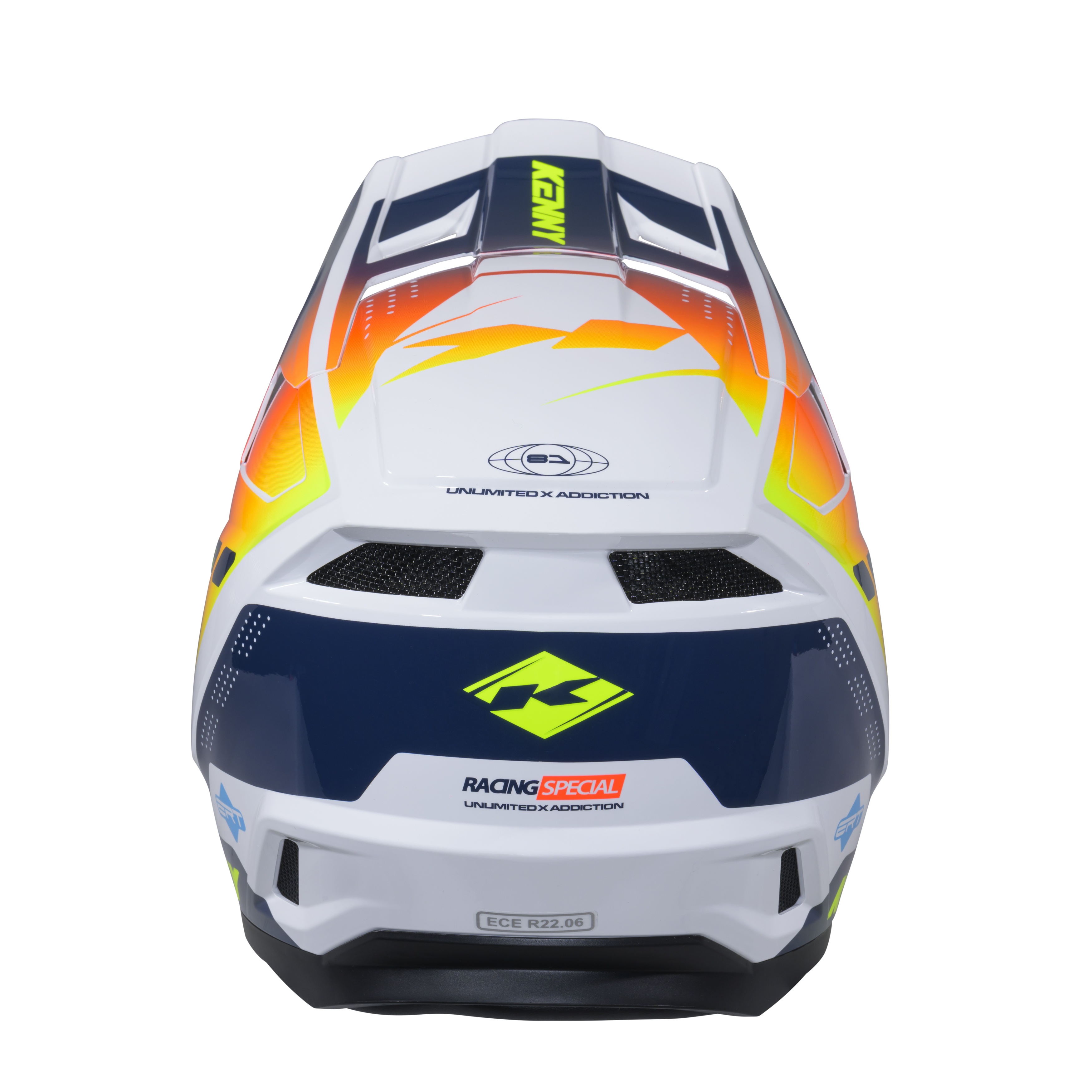 KENNY PERFORMANCE GRAPHIC HELMET NAVY ORANGE RACING SPE - 3