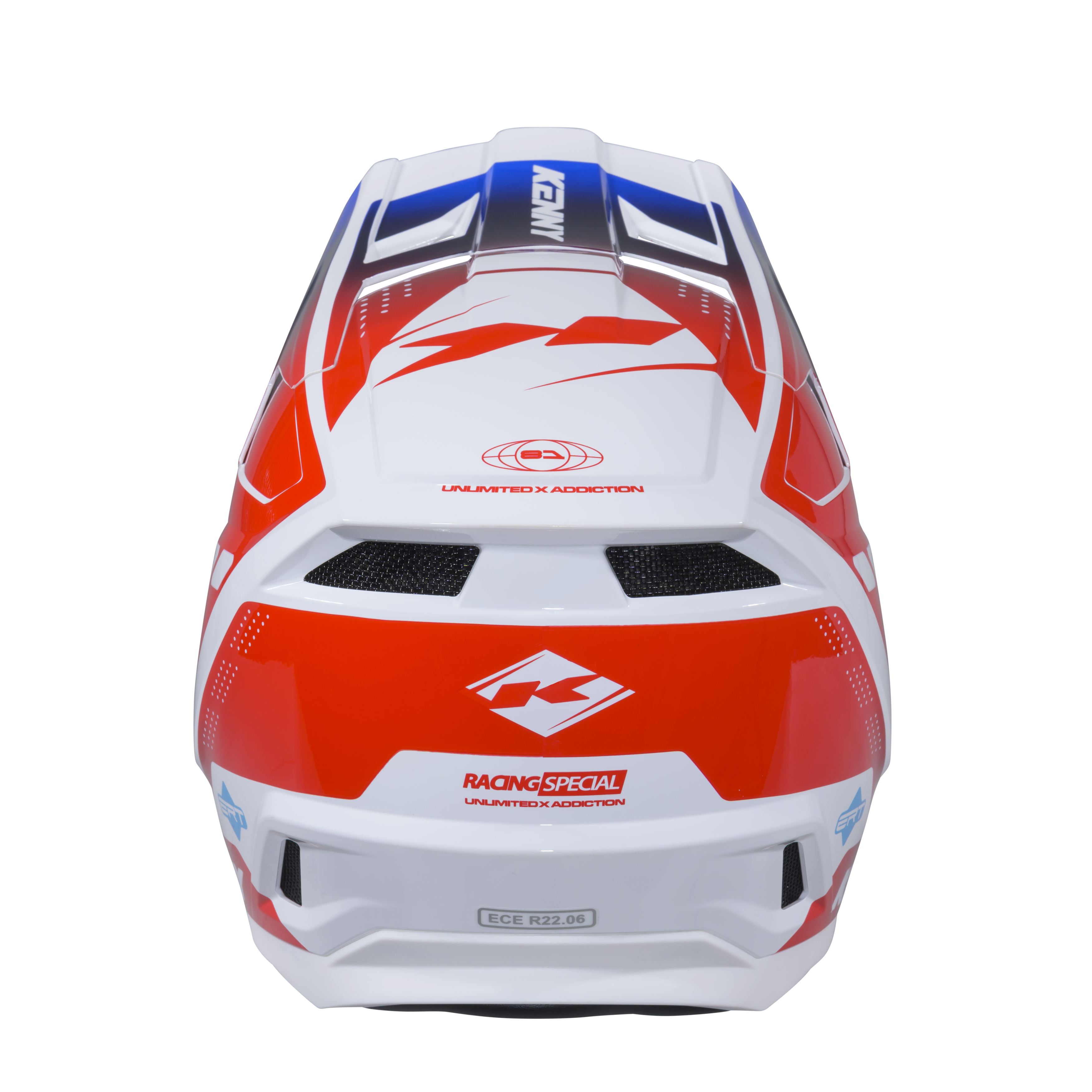 KENNY PERFORMANCE GRAPHIC HELMET RED BLUE RACING SPE - 3