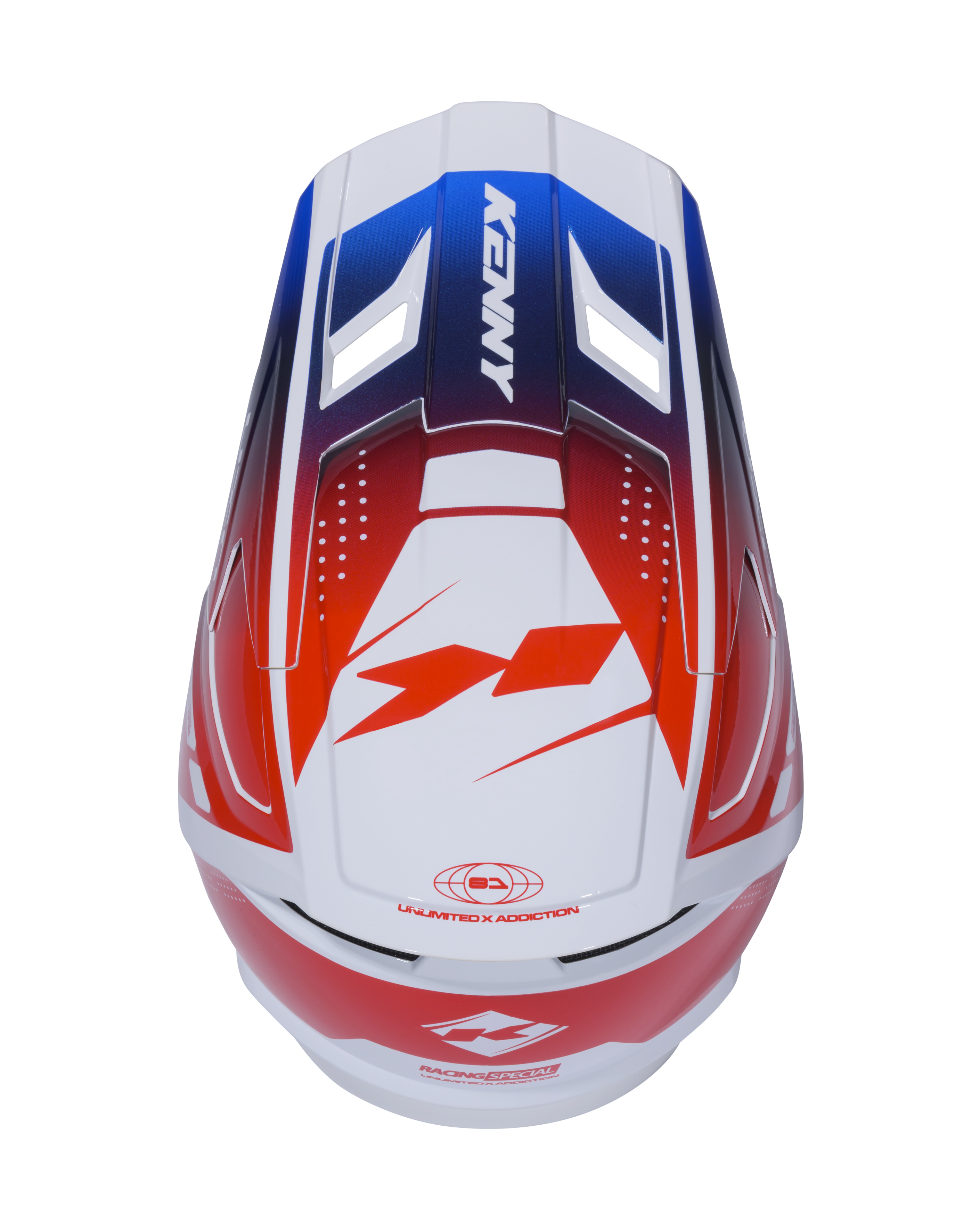 KENNY PERFORMANCE GRAPHIC HELMET RED BLUE RACING SPE - 4