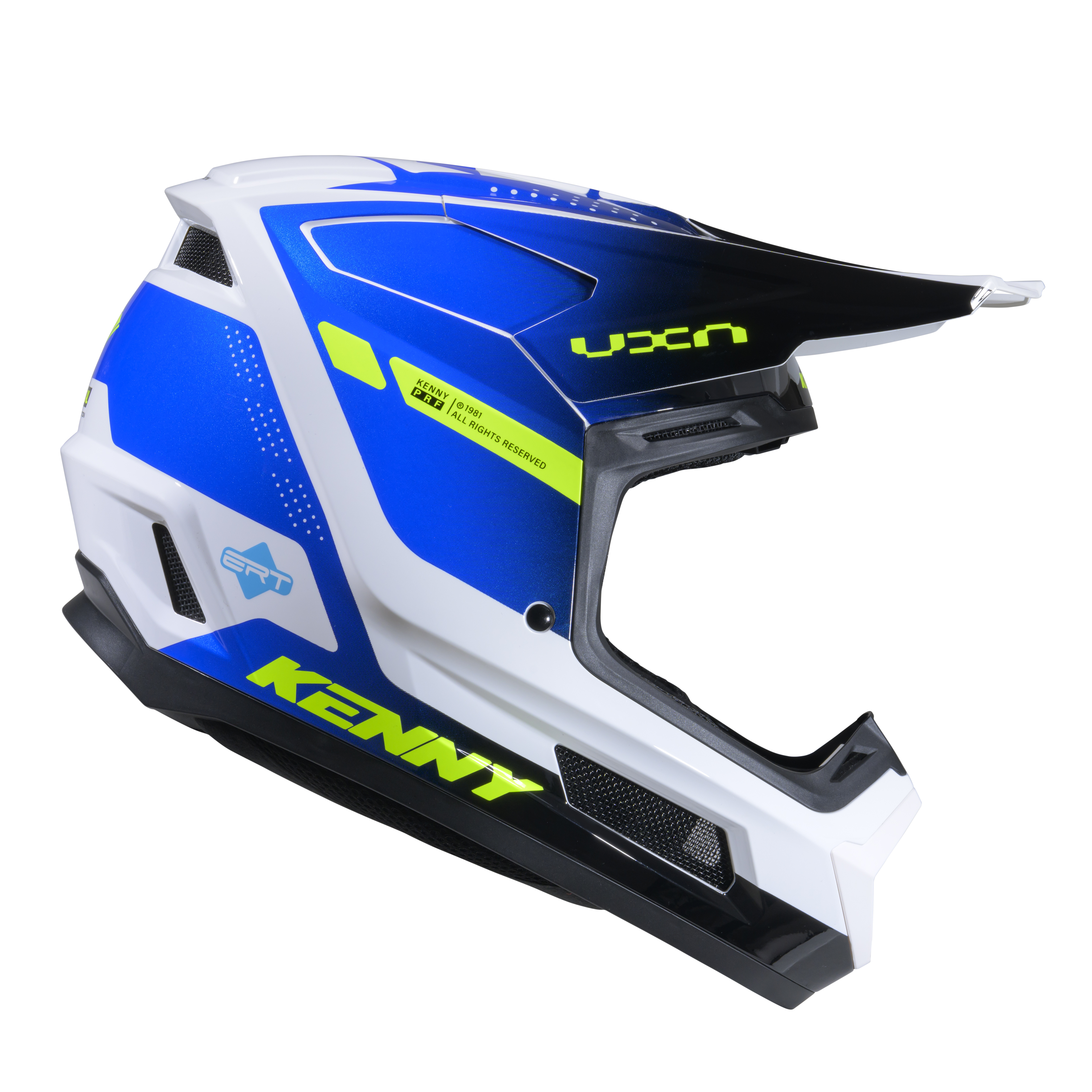 KENNY PERFORMANCE GRAPHIC HELMET WHITE BLUE RACING SPE - 2