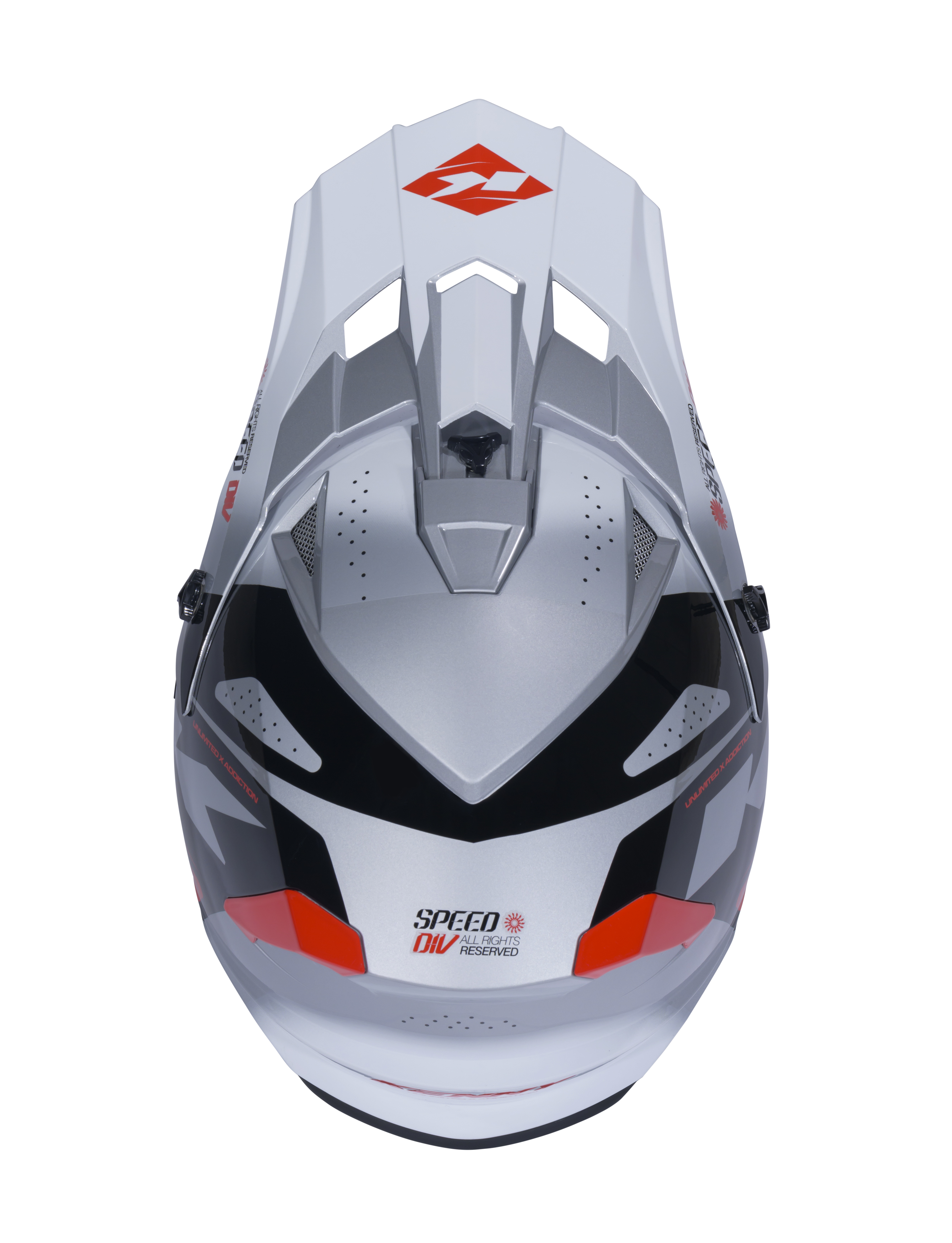KENNY TRACK HELMET GRAPHIC DIV SPEED BLACK RED - 4