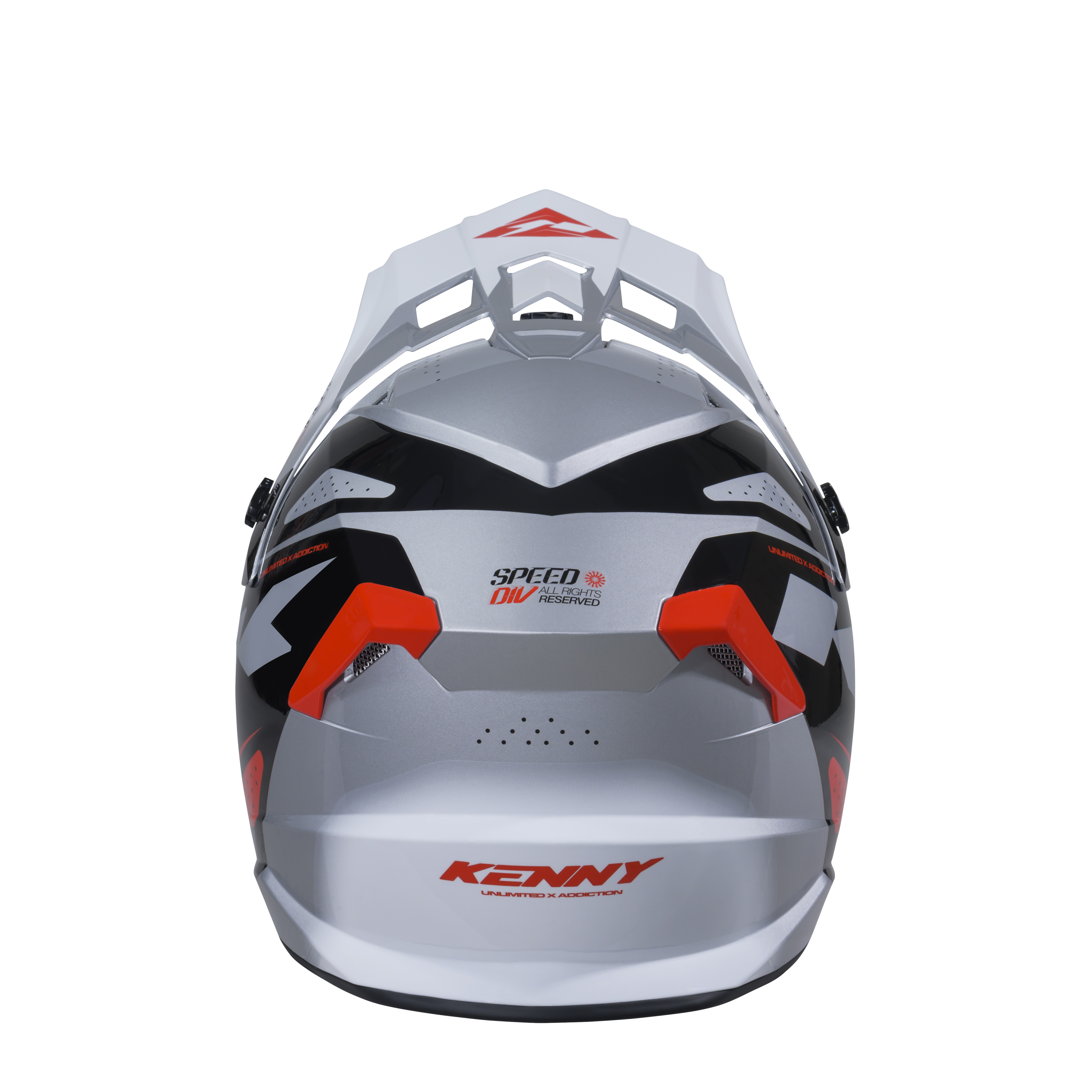 KENNY TRACK HELMET GRAPHIC DIV SPEED BLACK RED - 3