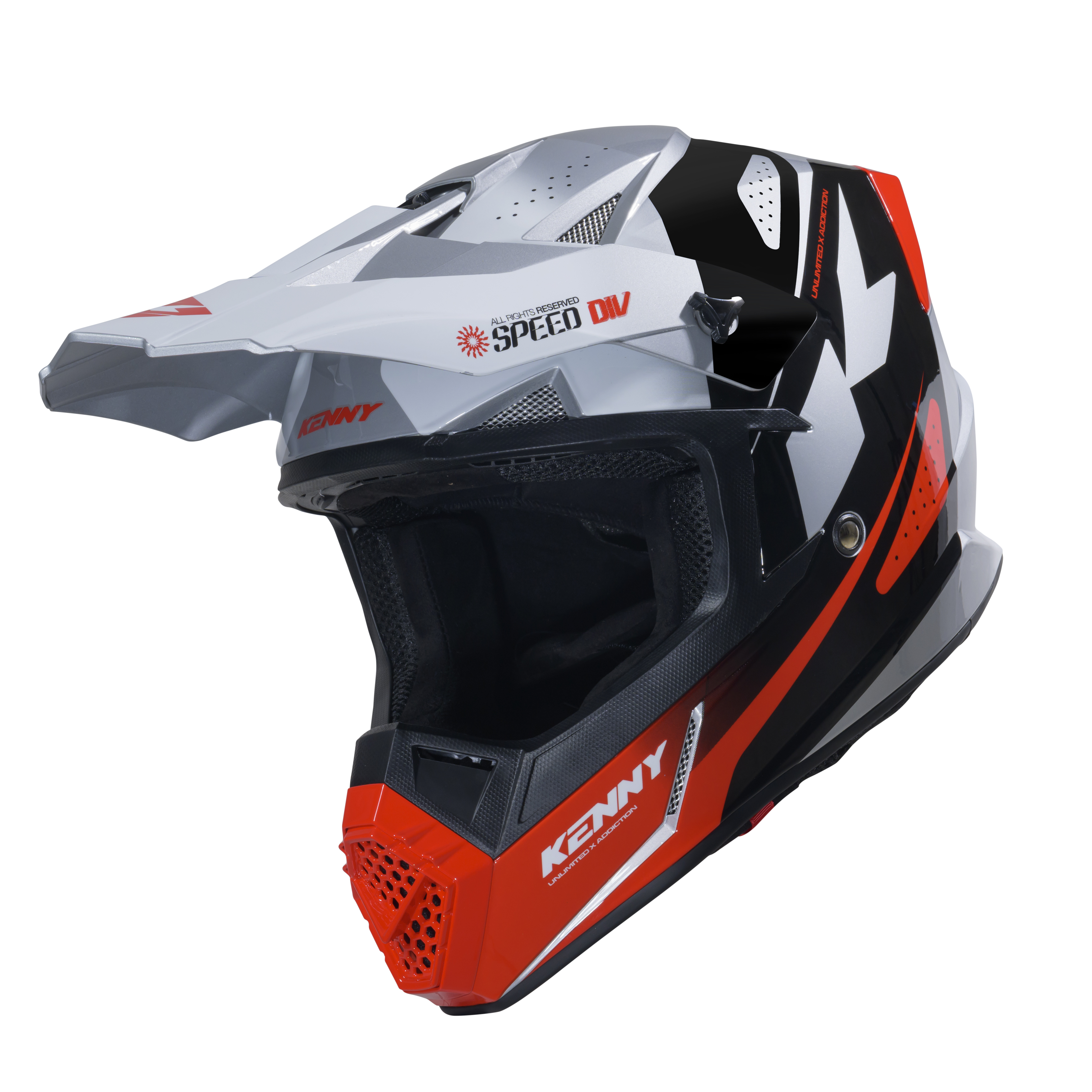 KENNY TRACK HELMET GRAPHIC DIV SPEED BLACK RED