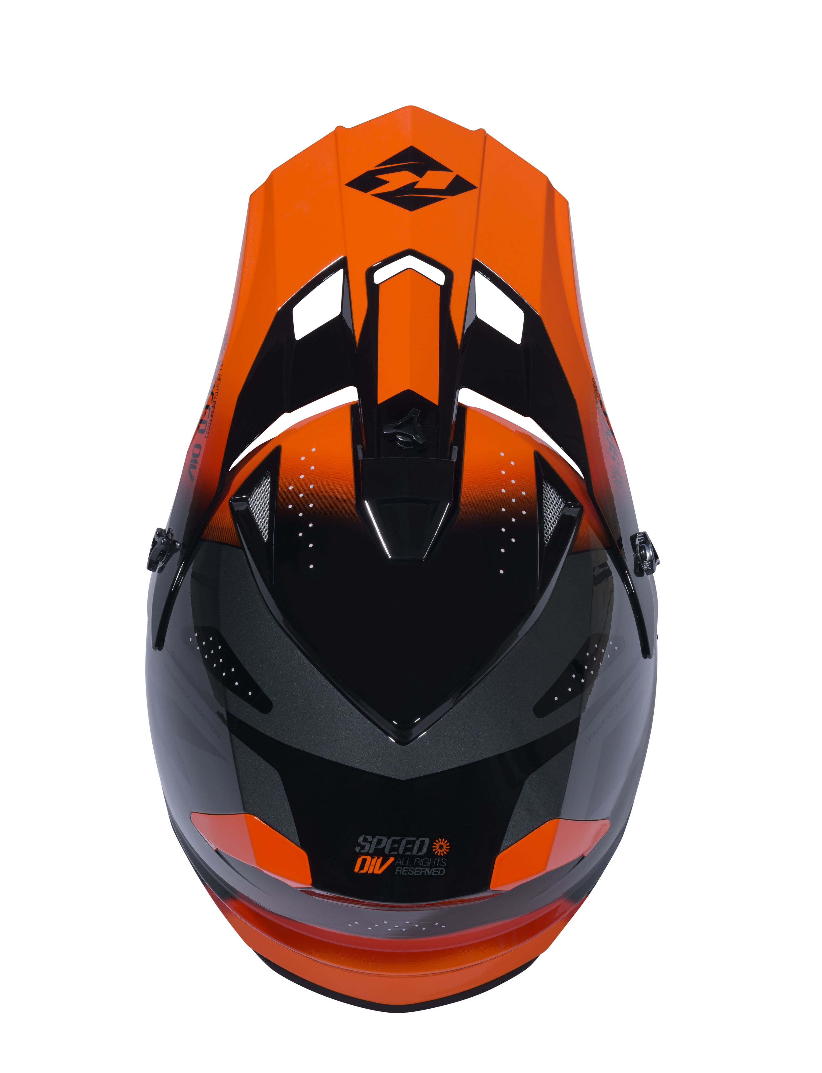 KENNY TRACK HELMET GRAPHIC DIV SPEED NEON ORANGE - 4
