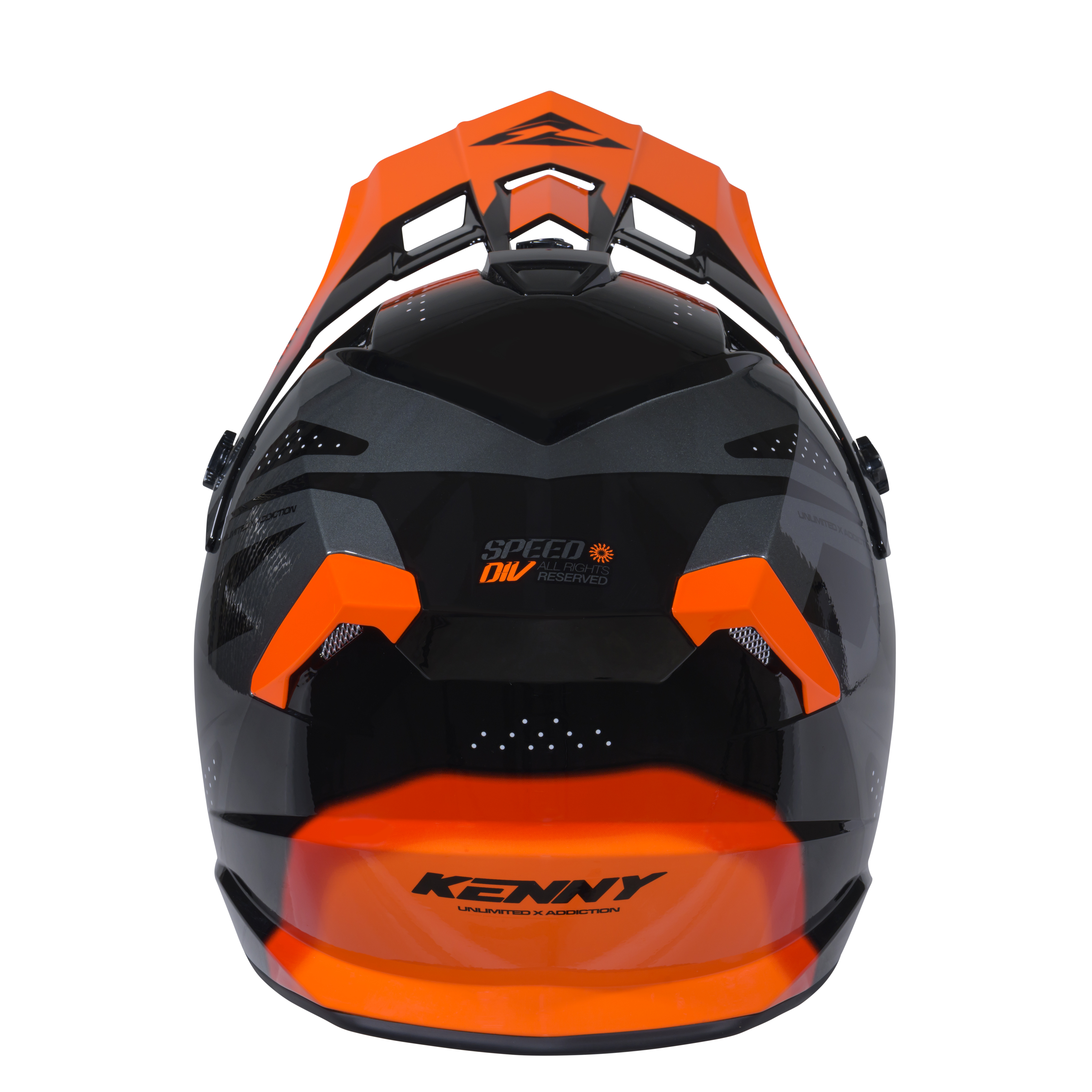 KENNY TRACK HELMET GRAPHIC DIV SPEED NEON ORANGE - 3