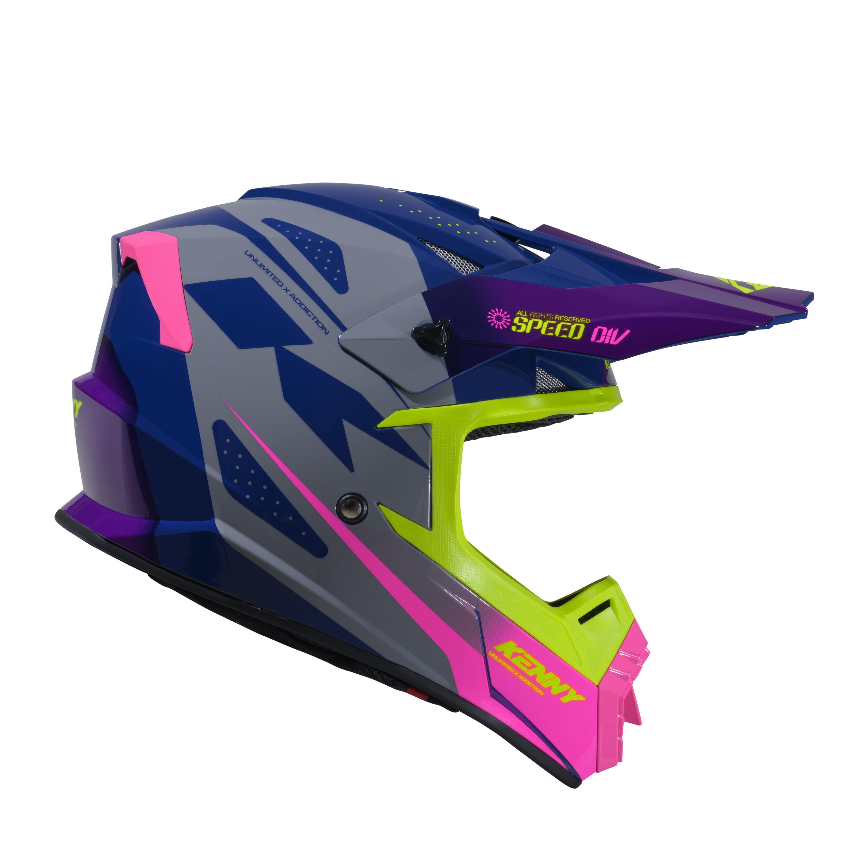 KENNY TRACK HELMET GRAPHIC DIV SPEED PURPLE PINK - 2