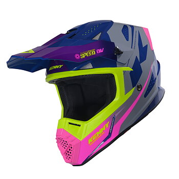 KENNY TRACK HELMET GRAPHIC DIV SPEED PURPLE PINK
