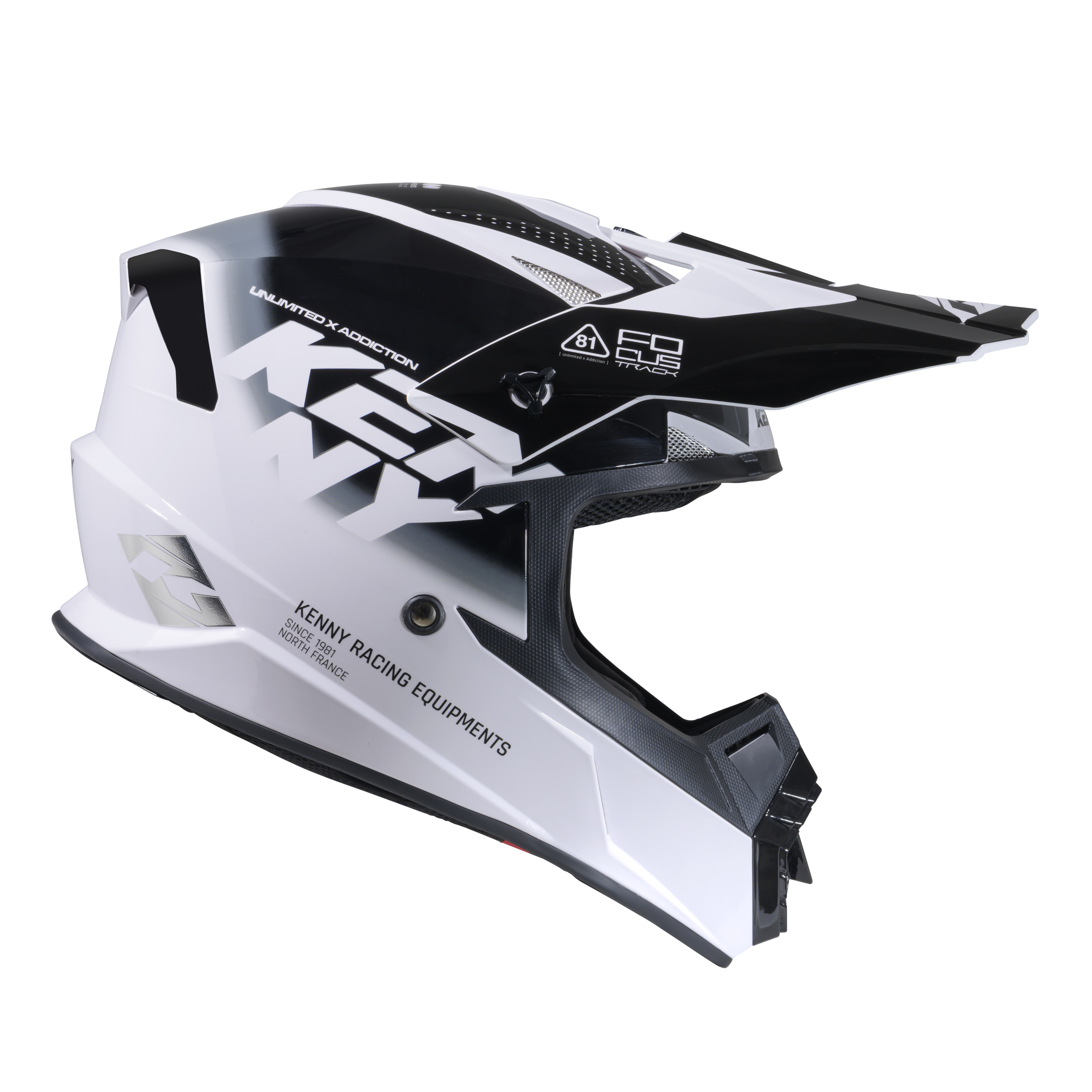 KENNY TRACK HELMET GRAPHIC FOCUS BLACK - 2