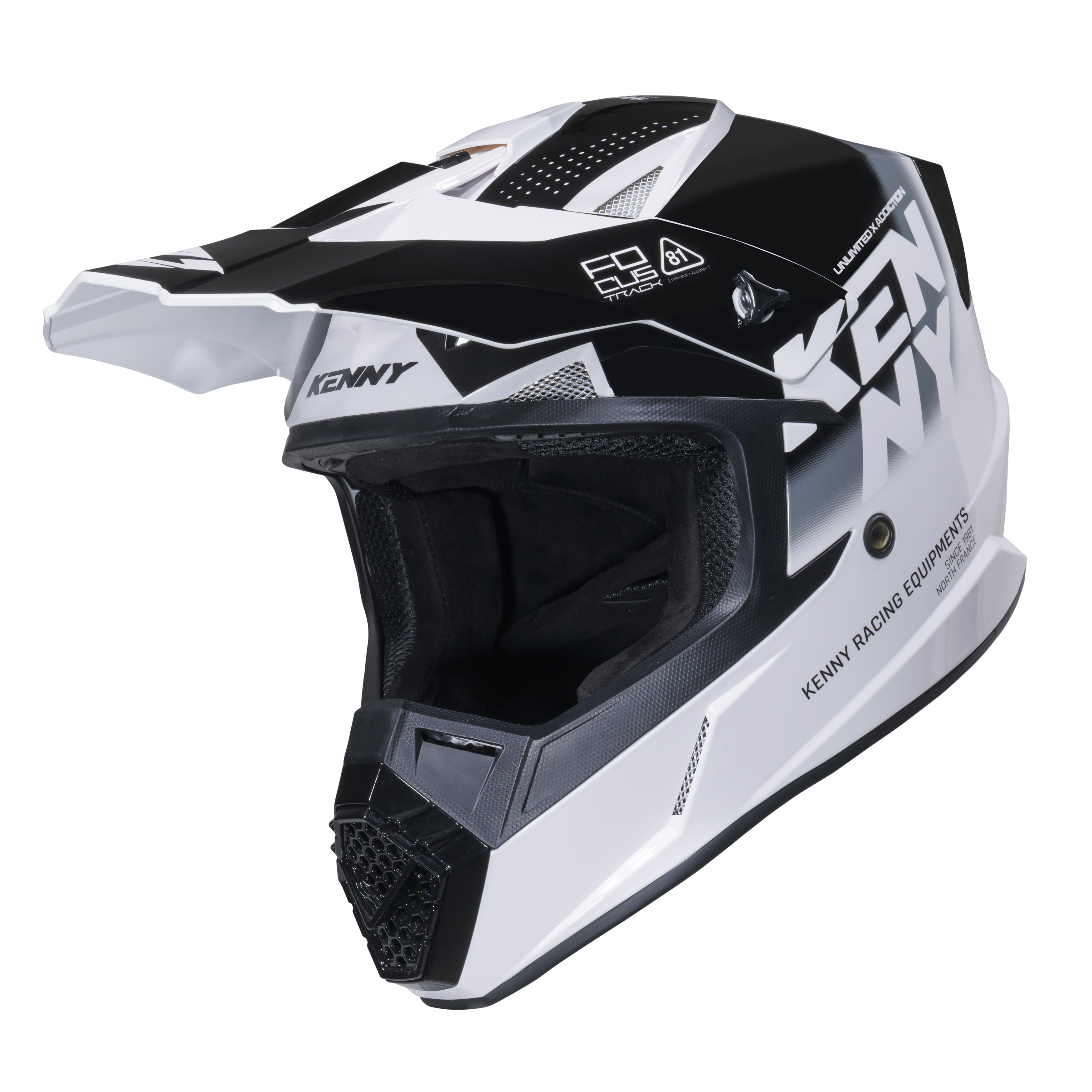 KENNY TRACK HELMET GRAPHIC FOCUS BLACK