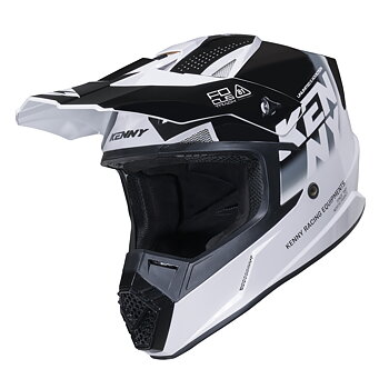 KENNY TRACK HELMET GRAPHIC FOCUS BLACK