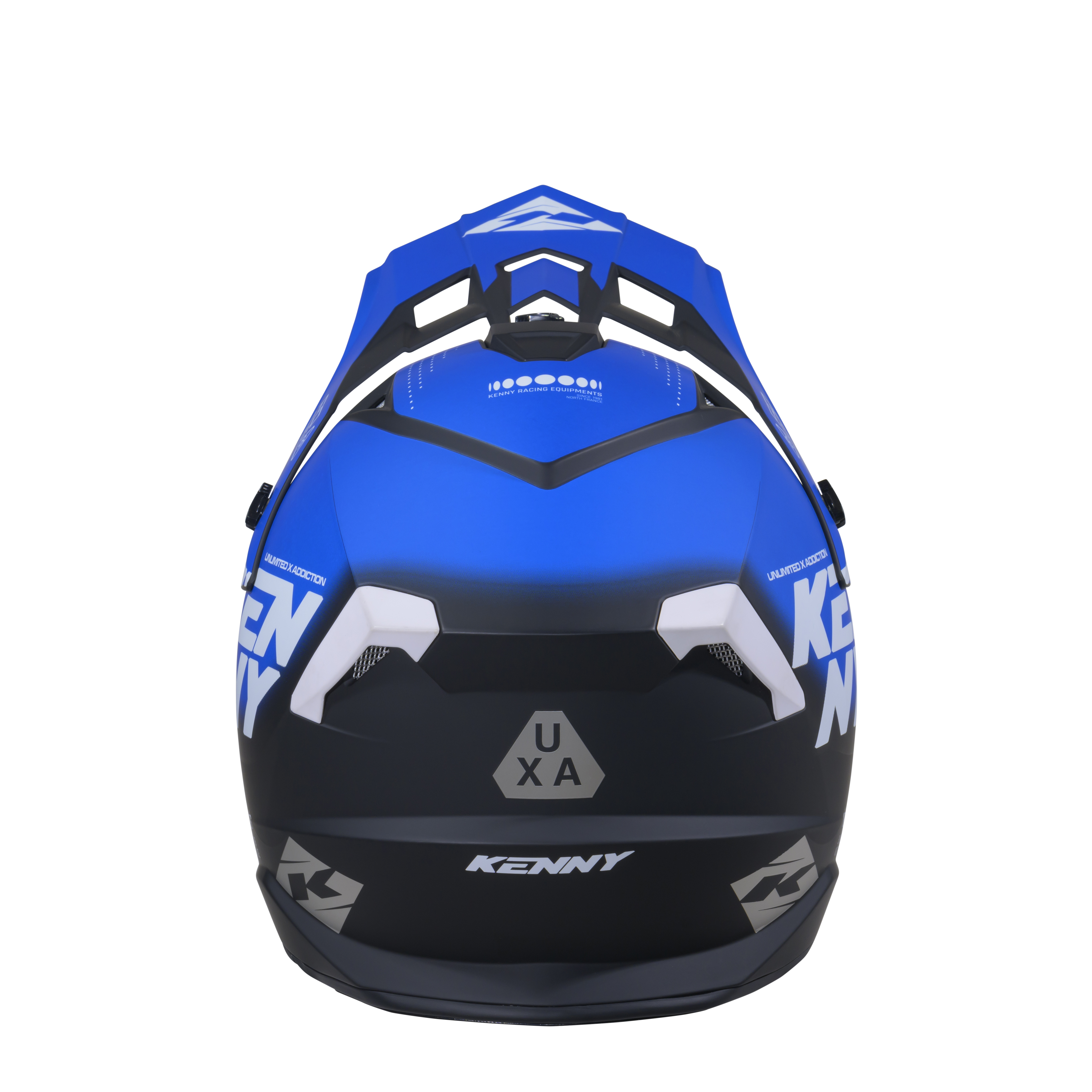 KENNY TRACK HELMET GRAPHIC FOCUS BLUE - 3