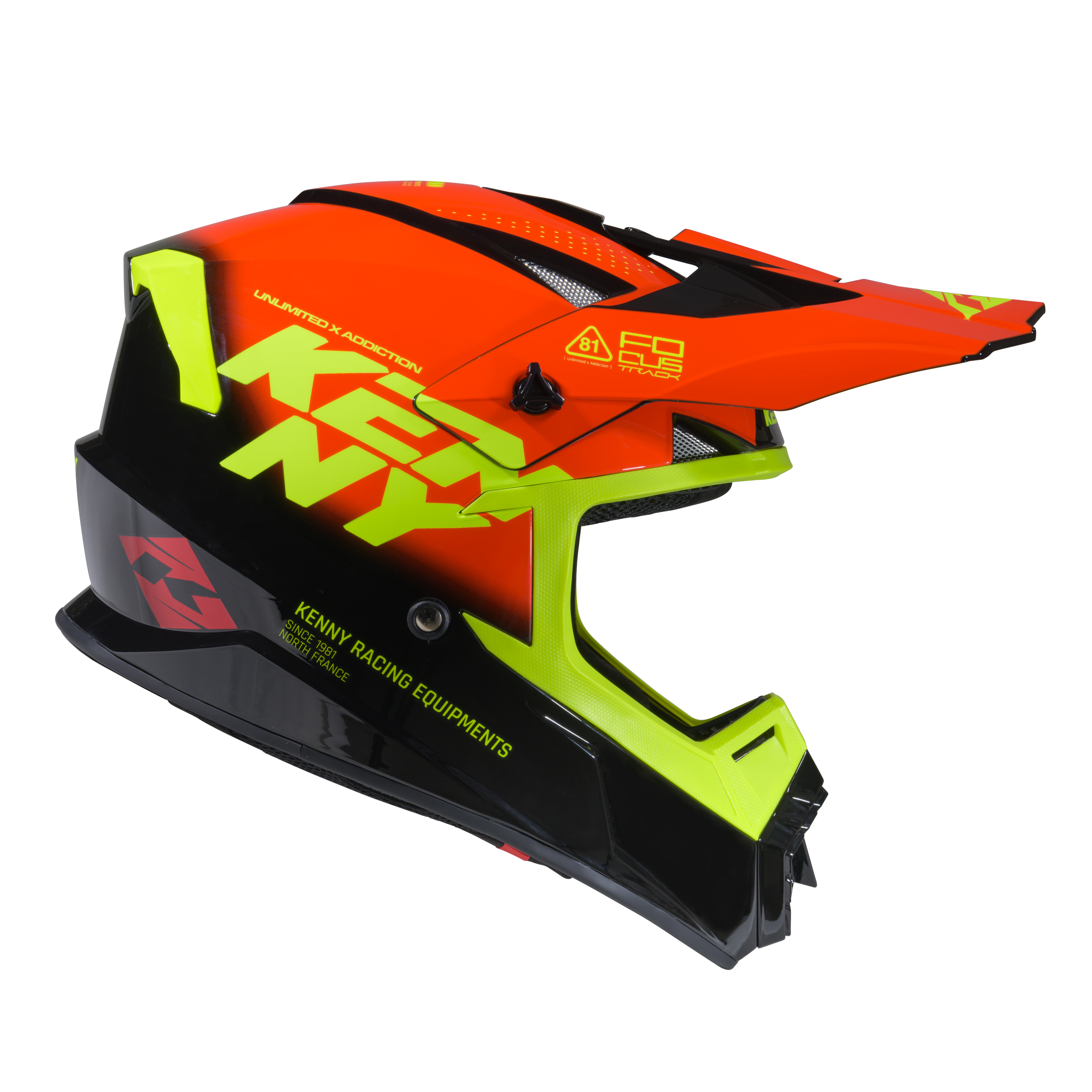 KENNY TRACK HELMET GRAPHIC FOCUS RED - 2
