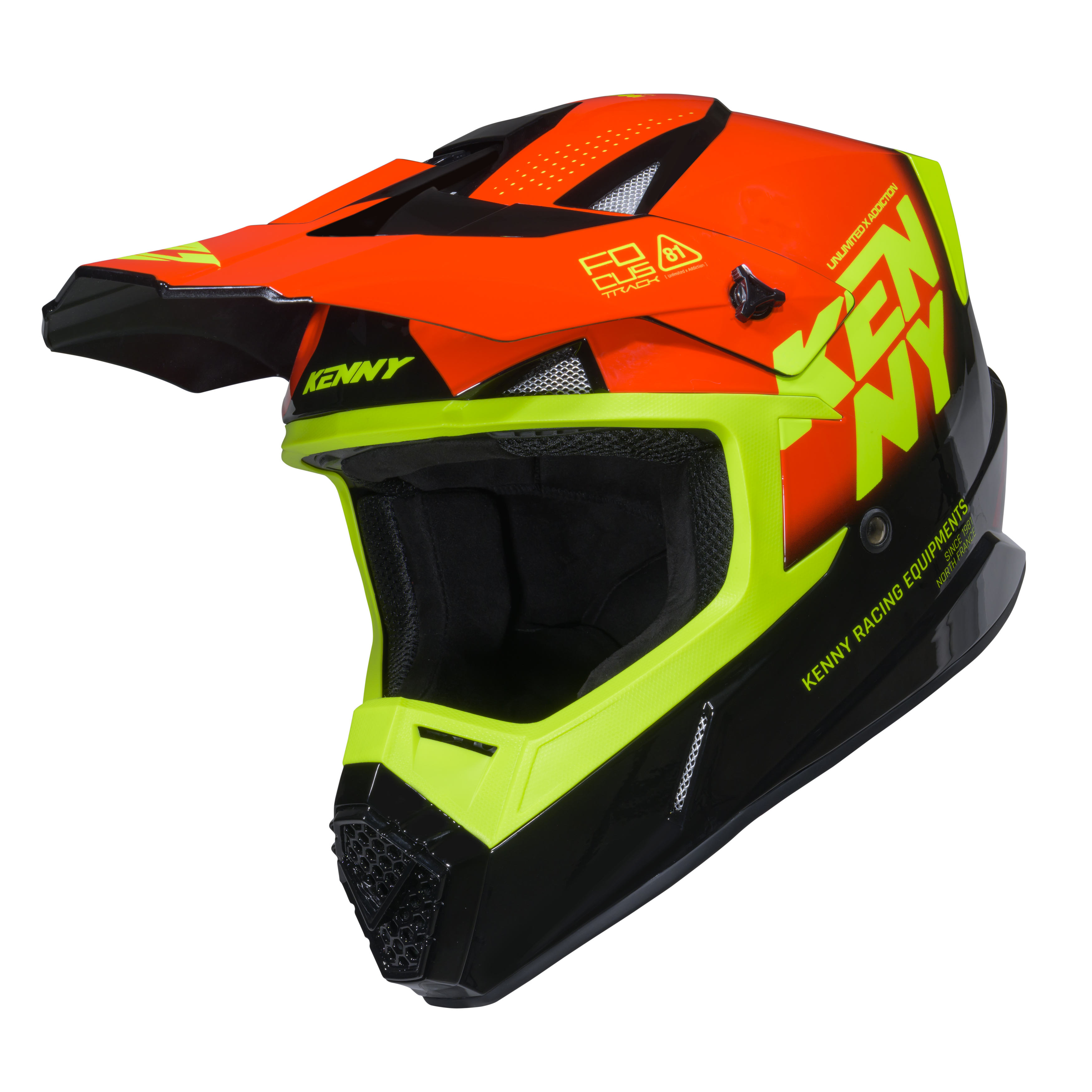 KENNY TRACK HELMET GRAPHIC FOCUS RED
