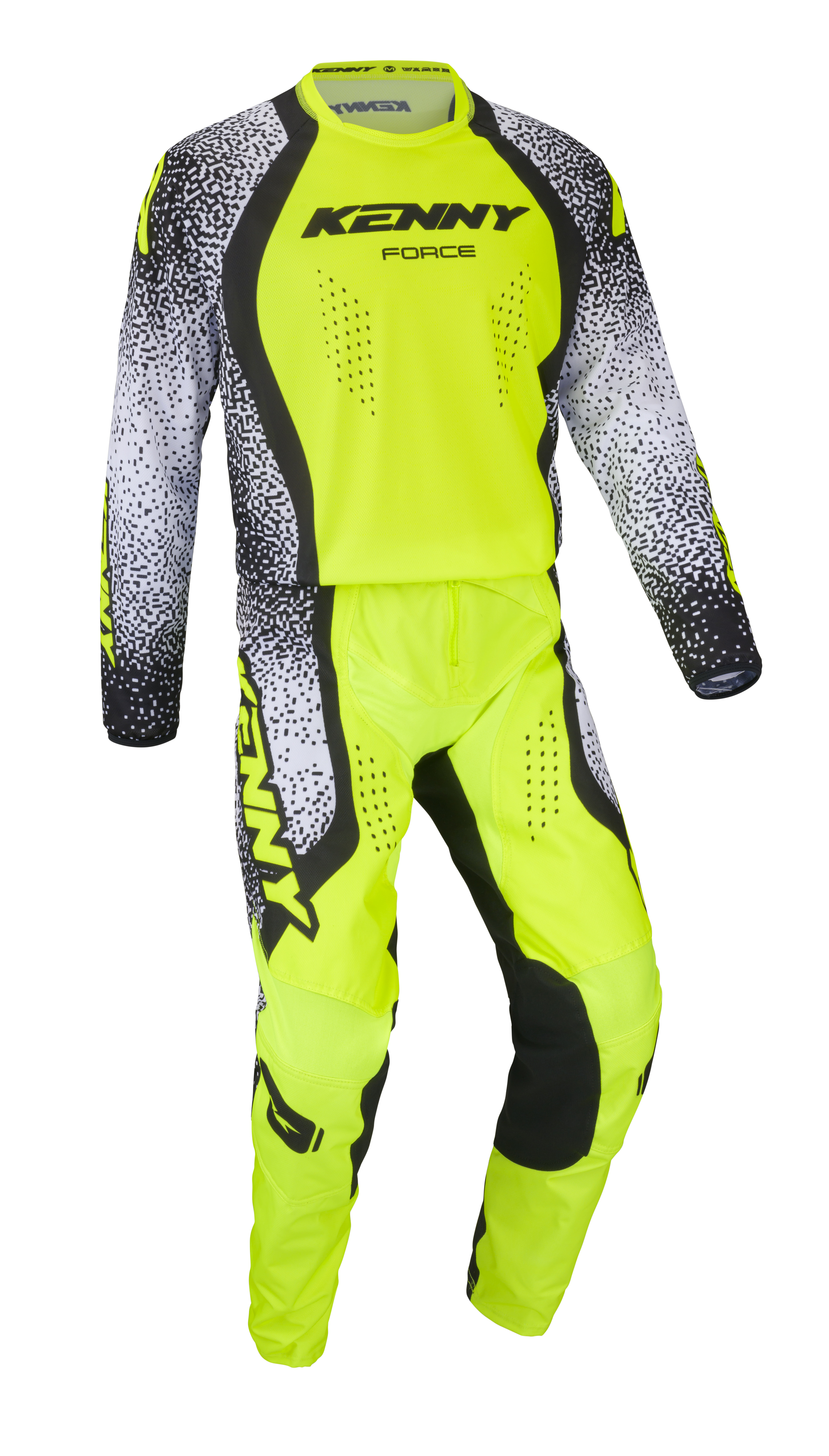 KENNY Force Pixel Jersey Pixel White Neon Yellow - 5