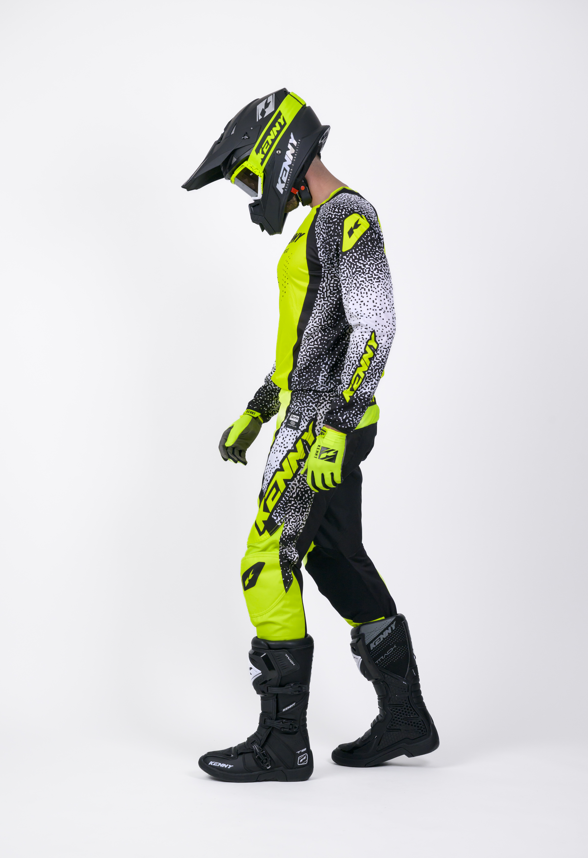KENNY Force Pixel Crossbyxor Pixel Vit Neon Gul - 4