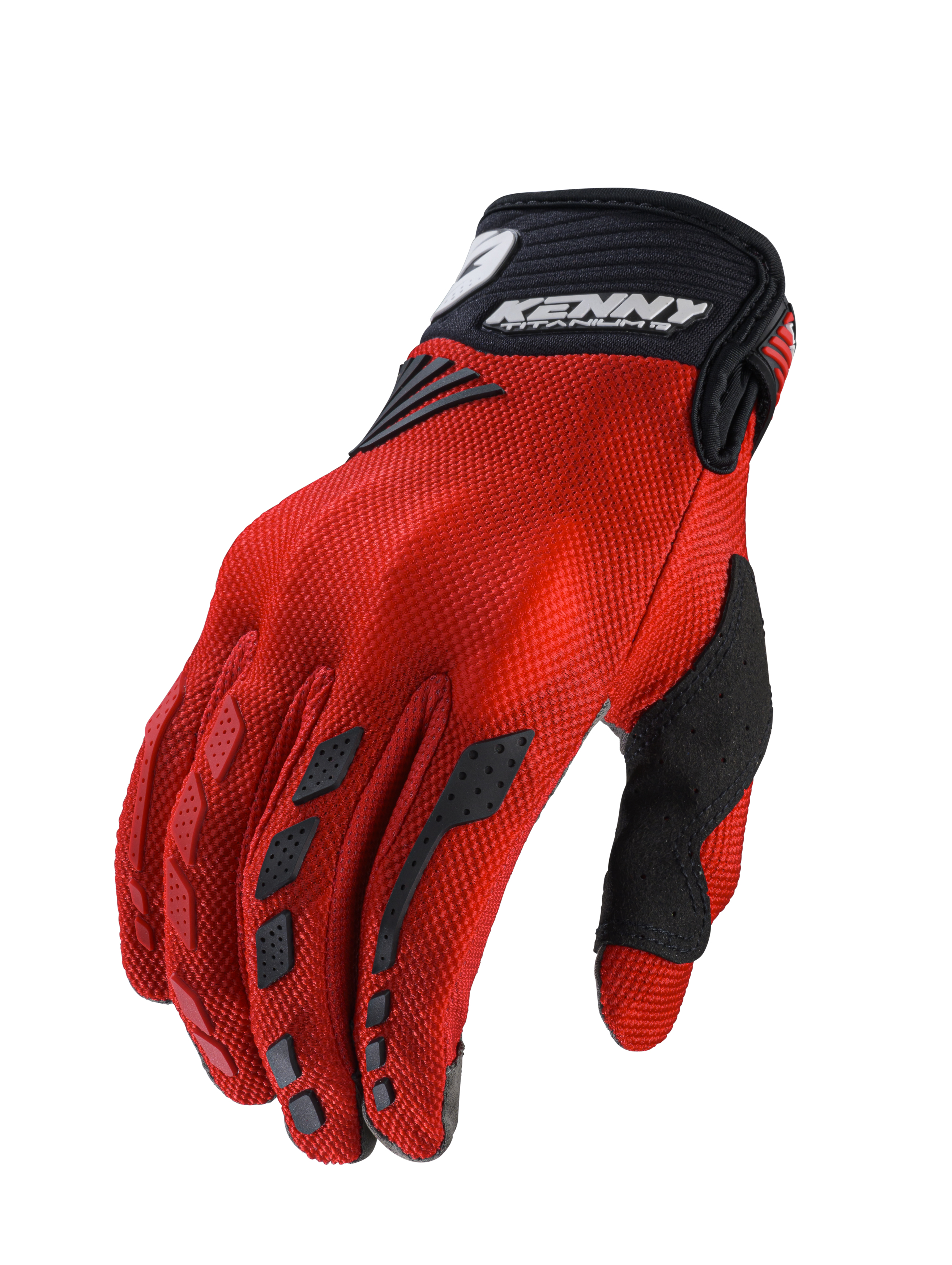 KENNY D3O TITANIUM GLOVES RED