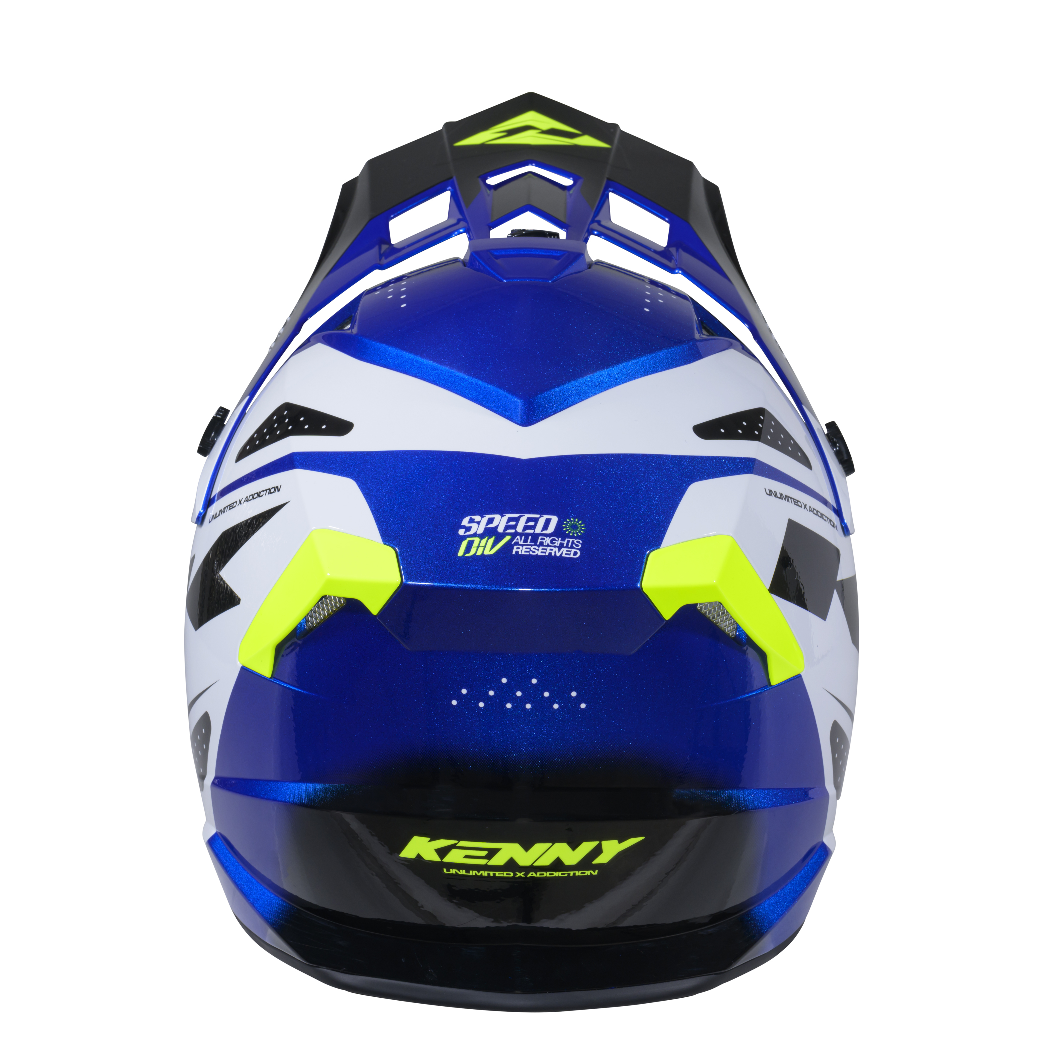 KENNY TRACK HELMET KID GRAPHIC DIV SPEED NEON BLUE - 3