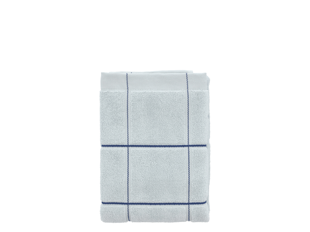 Södahl organic Vista Handduk 50 x 100 cm Linen blue rutig