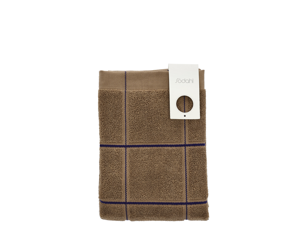 Södahl organic Vista Handduk 50 x 100 cm Warm Taupe rutig - 3
