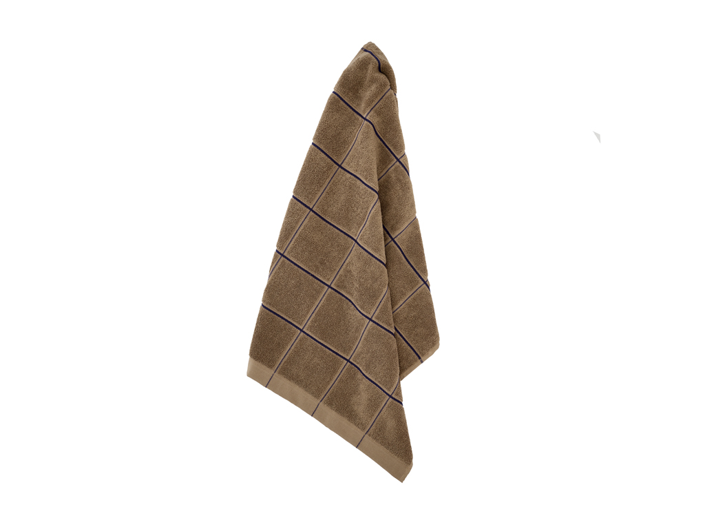 Södahl organic Vista Handduk 50 x 100 cm Warm Taupe rutig - 2