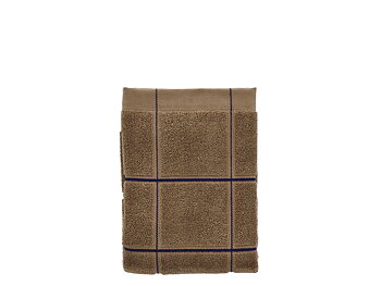 Södahl organic Vista Handduk 50 x 100 cm Warm Taupe rutig