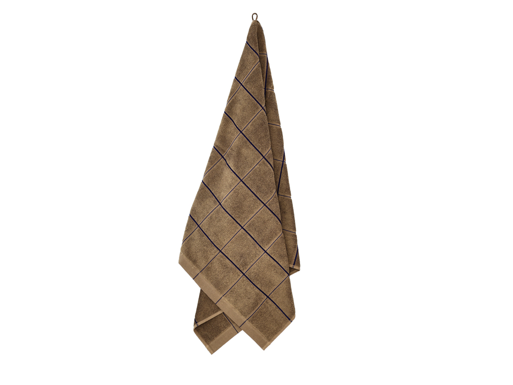 Södahl organic Vista Handduk 70 x 140 cm Warm Taupe rutig - 2