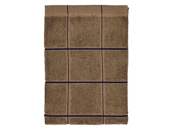 Södahl organic Vista Handduk 70 x 140 cm Warm Taupe rutig