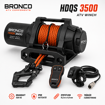 Bronco HDQS 3500 lbs ATV Vinsch med Syntetlina