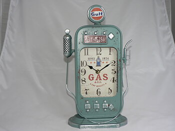 Dekorations Pump med Klocka  GULF 20x10x35cm